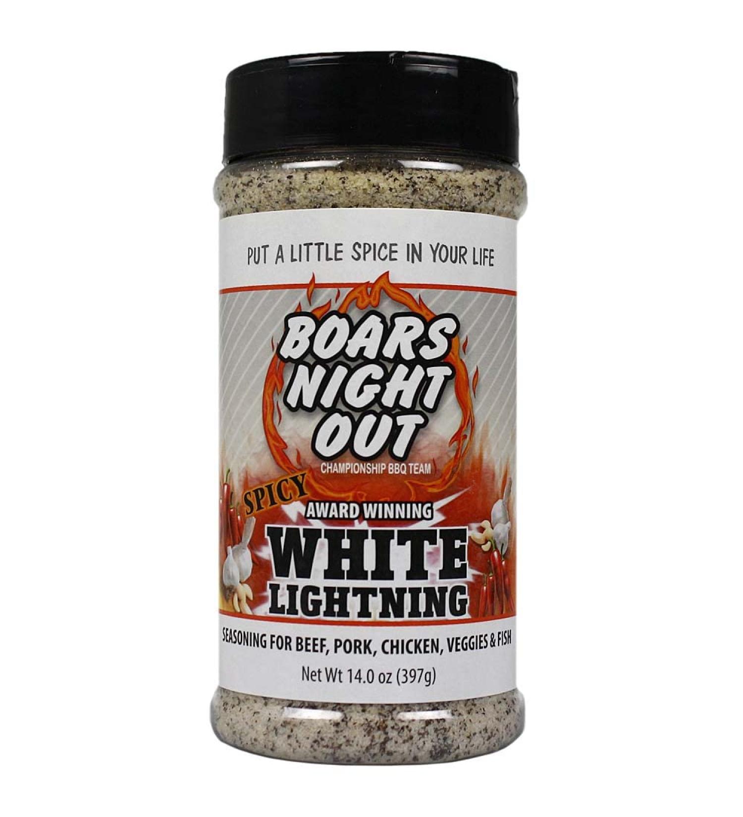 Boars Night Out Spicy White Lightning - Premium BBQ Rub for Bold Flavors - Buy Online on GoSupps.com