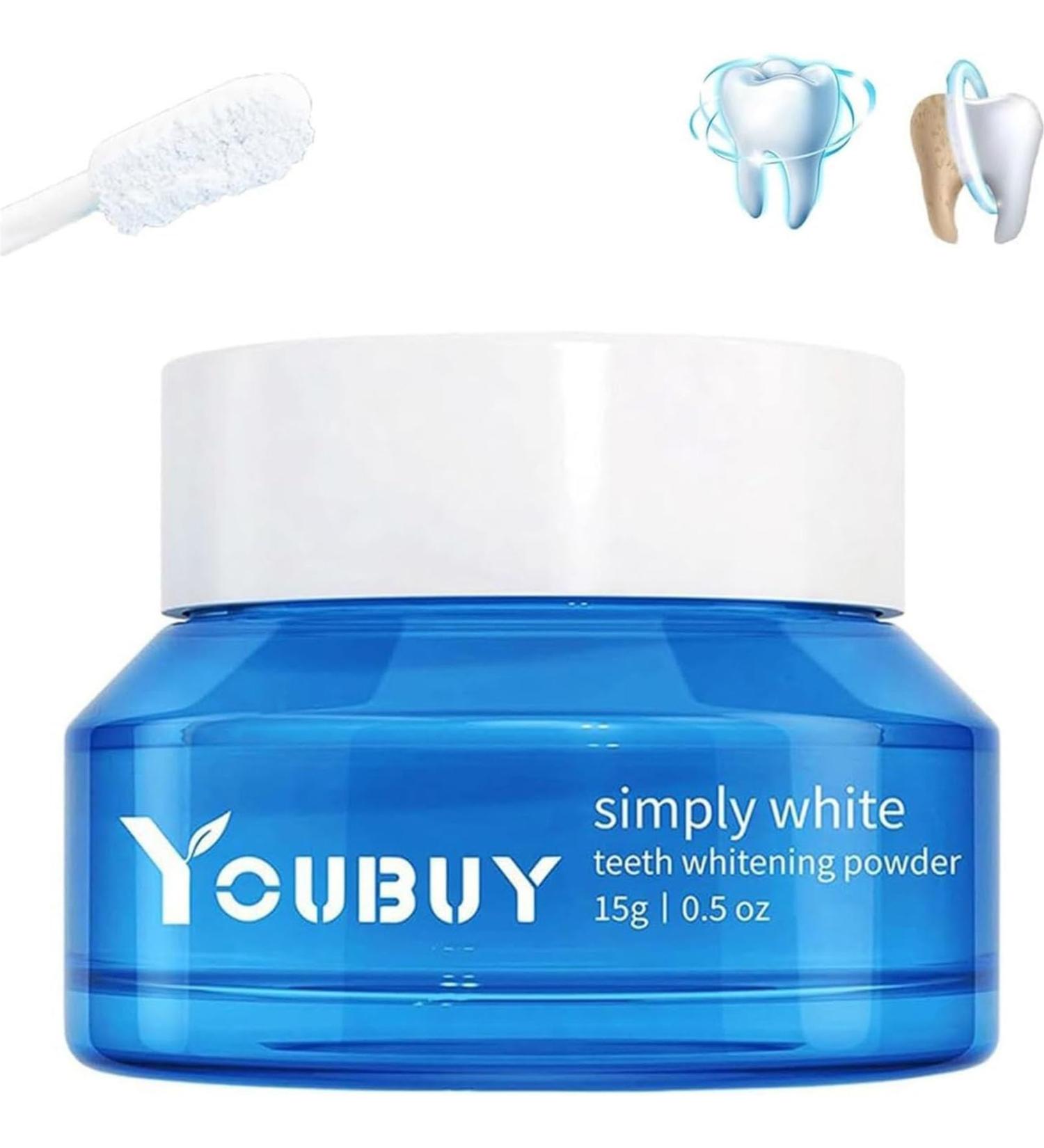 YOUBUY Teeth Whitening Powder Natural Teeth Whitening Powder Instant Whitening and Stain Removal Toothpaste Whitening Powder(1PC) - Buy Online on GoSupps.com