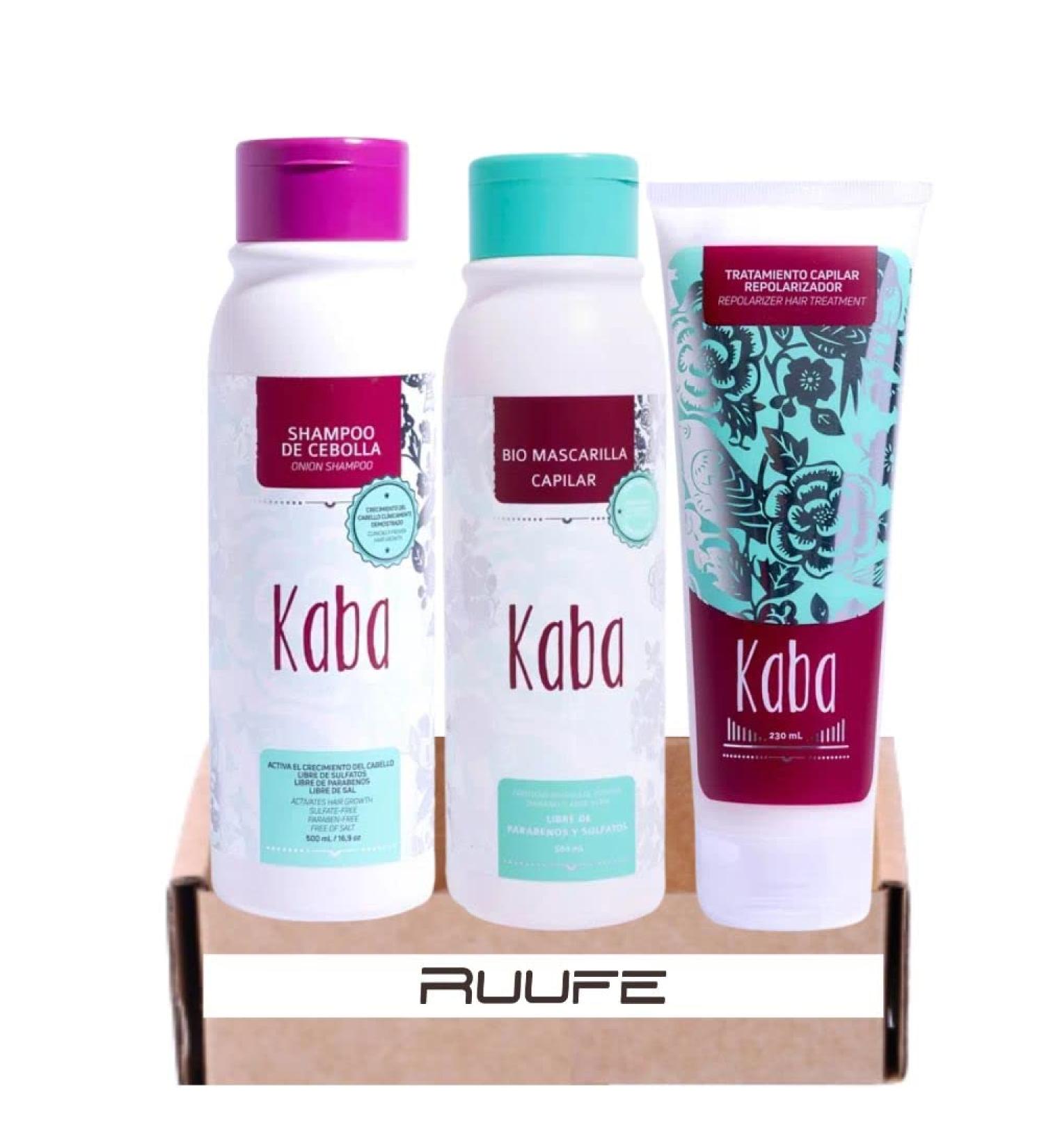 Shampoo de Cebolla kaba (3 pack) kaba shampoo de cebolla Bio mascarilla Capilar y tratamiento capilar repolarizador kaba shampoo de cebolla - Buy Online on GoSupps.com