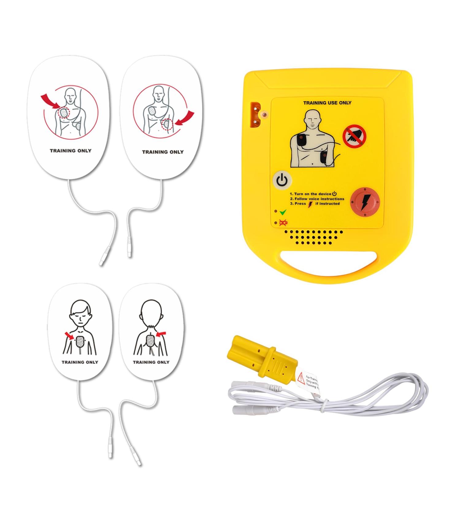 XFT Mini-Aed trainer portable AED training set Essentials AED training device in Spanish for automated external defibrillator beginners