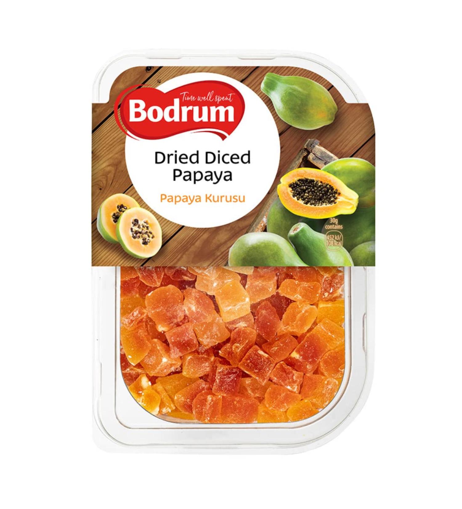 Bodrum Dried Diced Papayas 250gr x 4