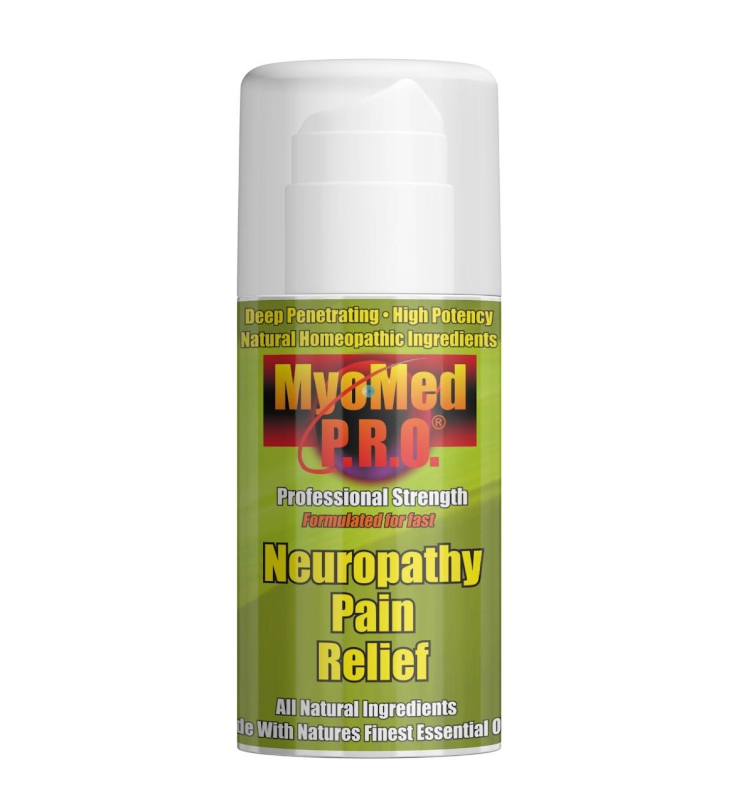 Neuropathy Pain Relief Cream - Fast Acting Essential Oil Formula for All Types of Pain - Made in USA - 3.5 oz by Myomed P.R.O - Buy Online on GoSupps.com