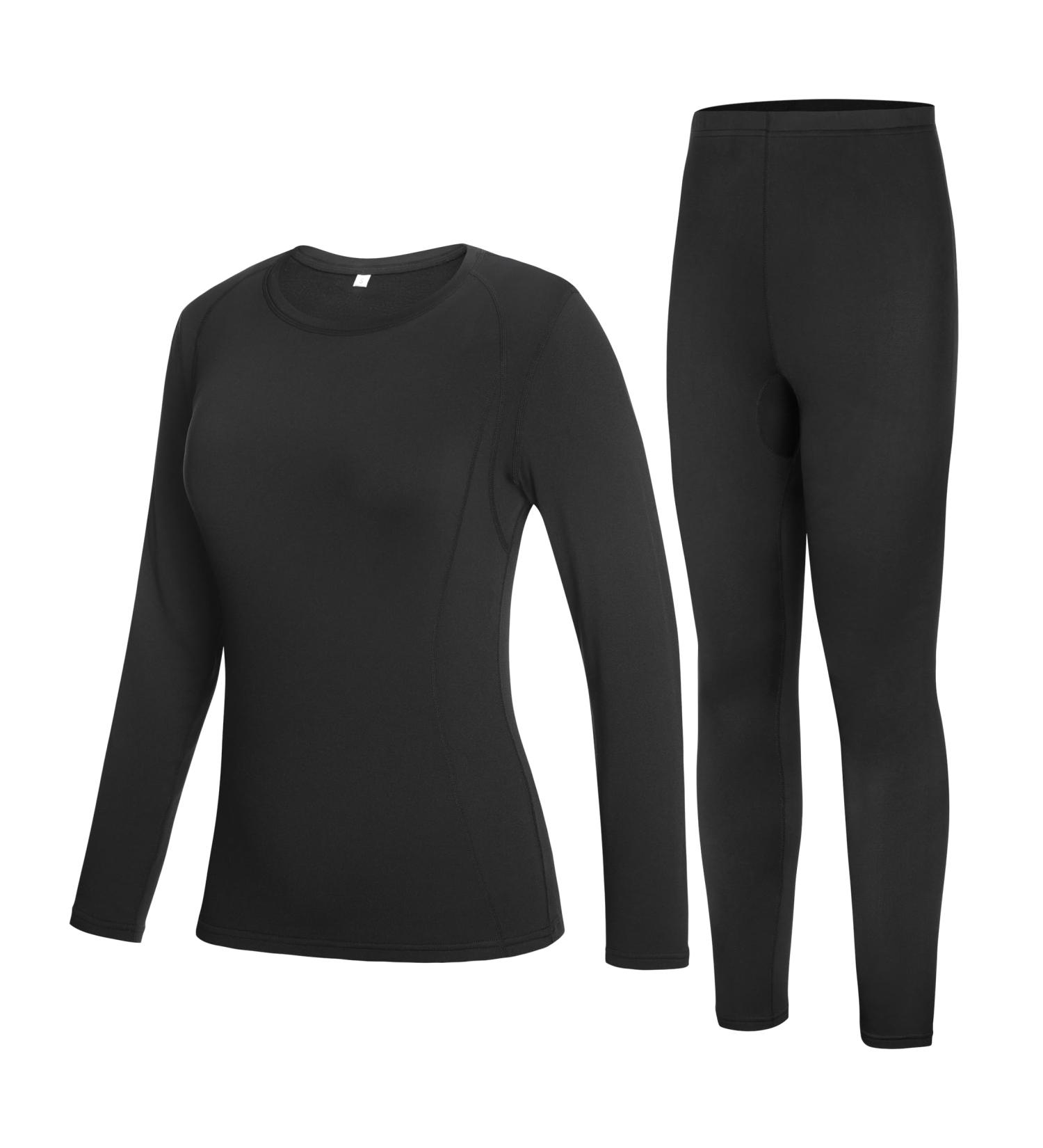 Roadbox Women's Thermal Underwear Set - Warm Functional Winter Gear for Skiing & Motorcycling - M Black - Buy Online on GoSupps.com