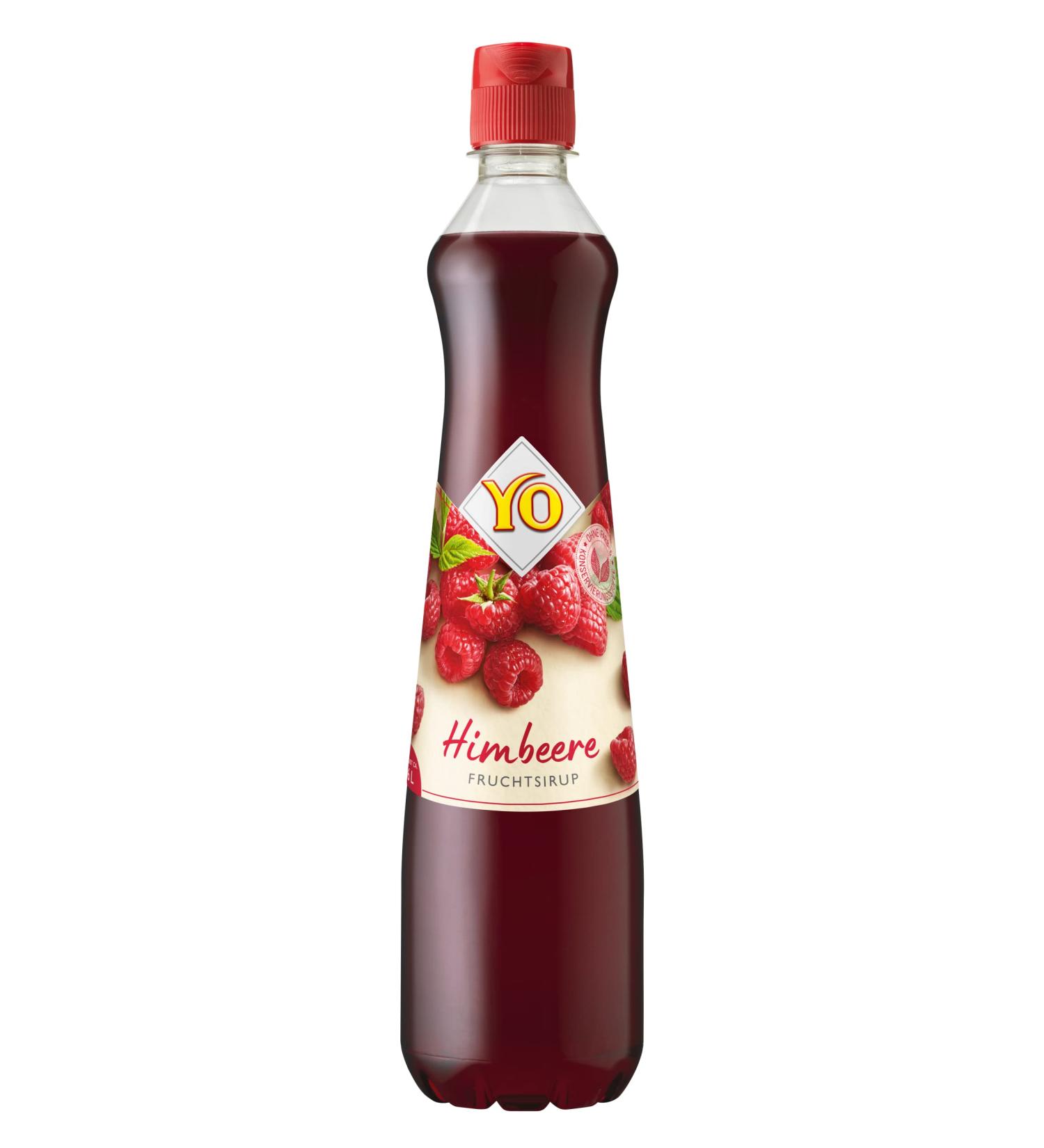 YO Raspberry Syrup (1 x 700 ml) Single bottle makes up to 6 litres of ready-to-drink drink no sweeteners colourings or preservatives vegan - Buy Online on GoSupps.com