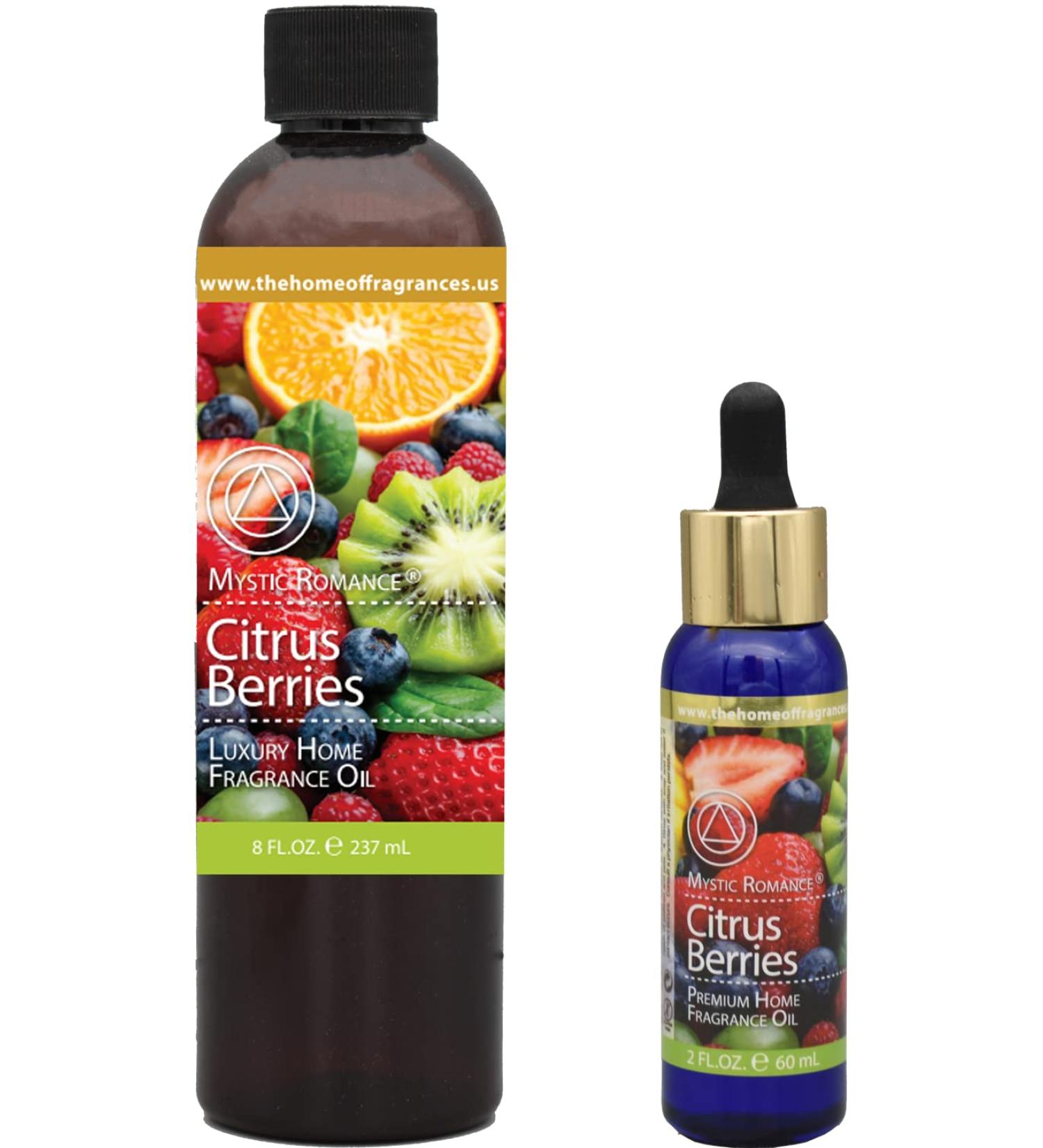 The Home of Fragrances - Set of 2 Bottles of Fragrance Oils - 2oz & 8oz (Citrus Berry)