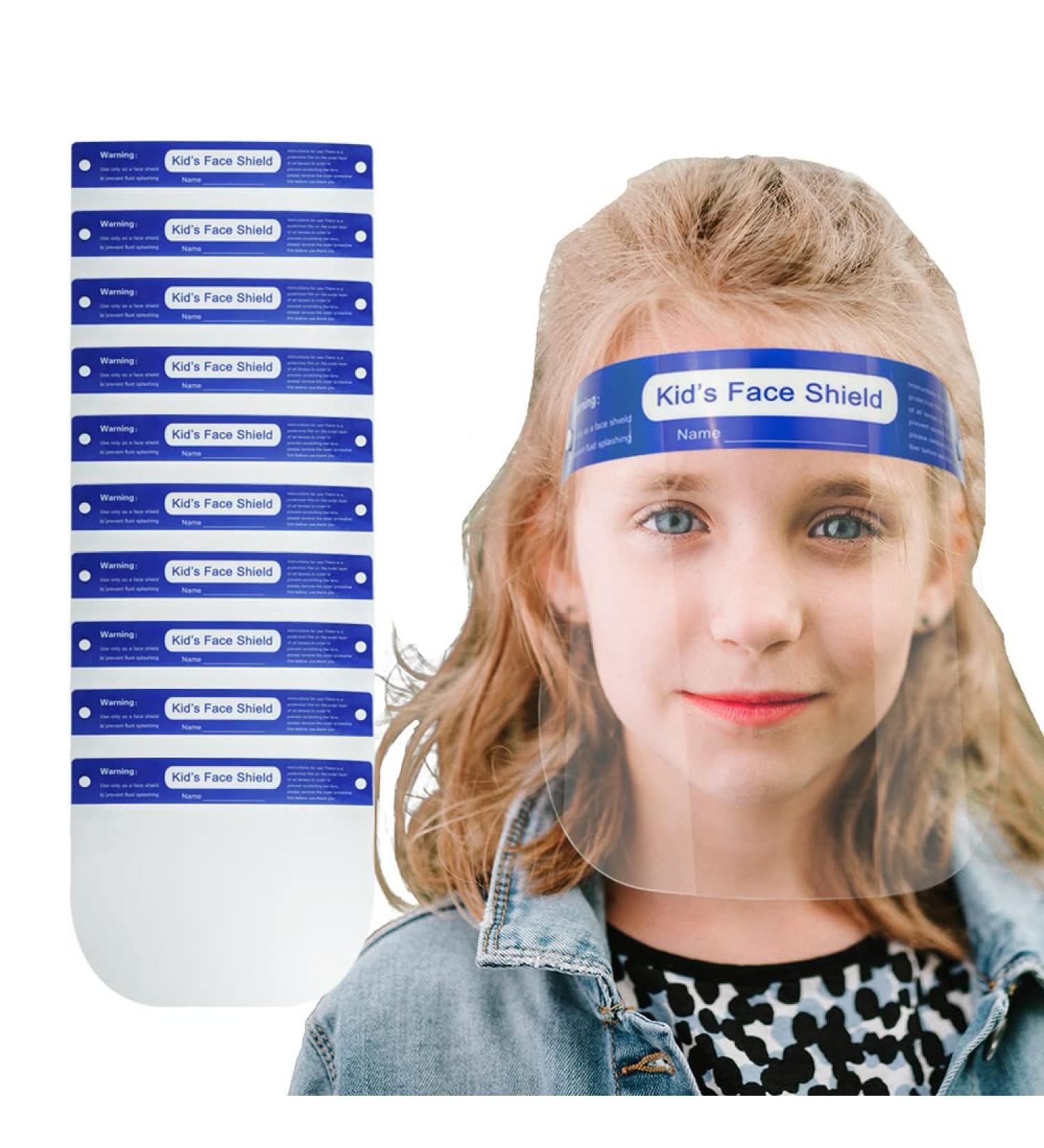 aaGlow 10 PCS Kids Face Shield - Safety Protective Anti-fog Visor for Boys & Girls with Comfort Sponge - Buy Online on GoSupps.com