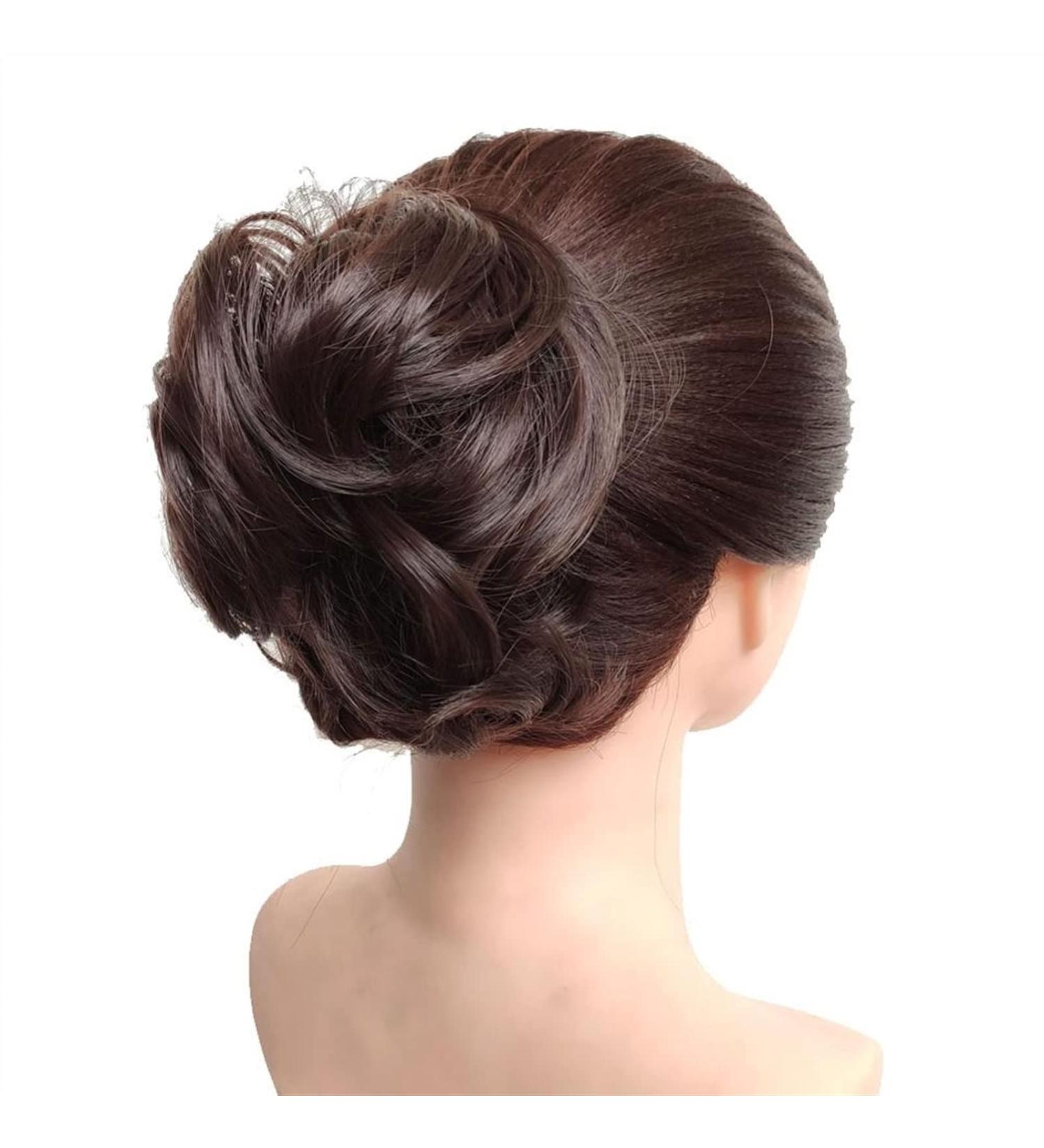 Hair Scrunchies Hair Bun Synthetic Hair Band Donut Messy Elastic Bun Straight Bun Messy Bun Extension Hair Band Elastic Rubber Band Hair Bun Women Hair Bun (Color : Q7-4) - Buy Online on GoSupps.com