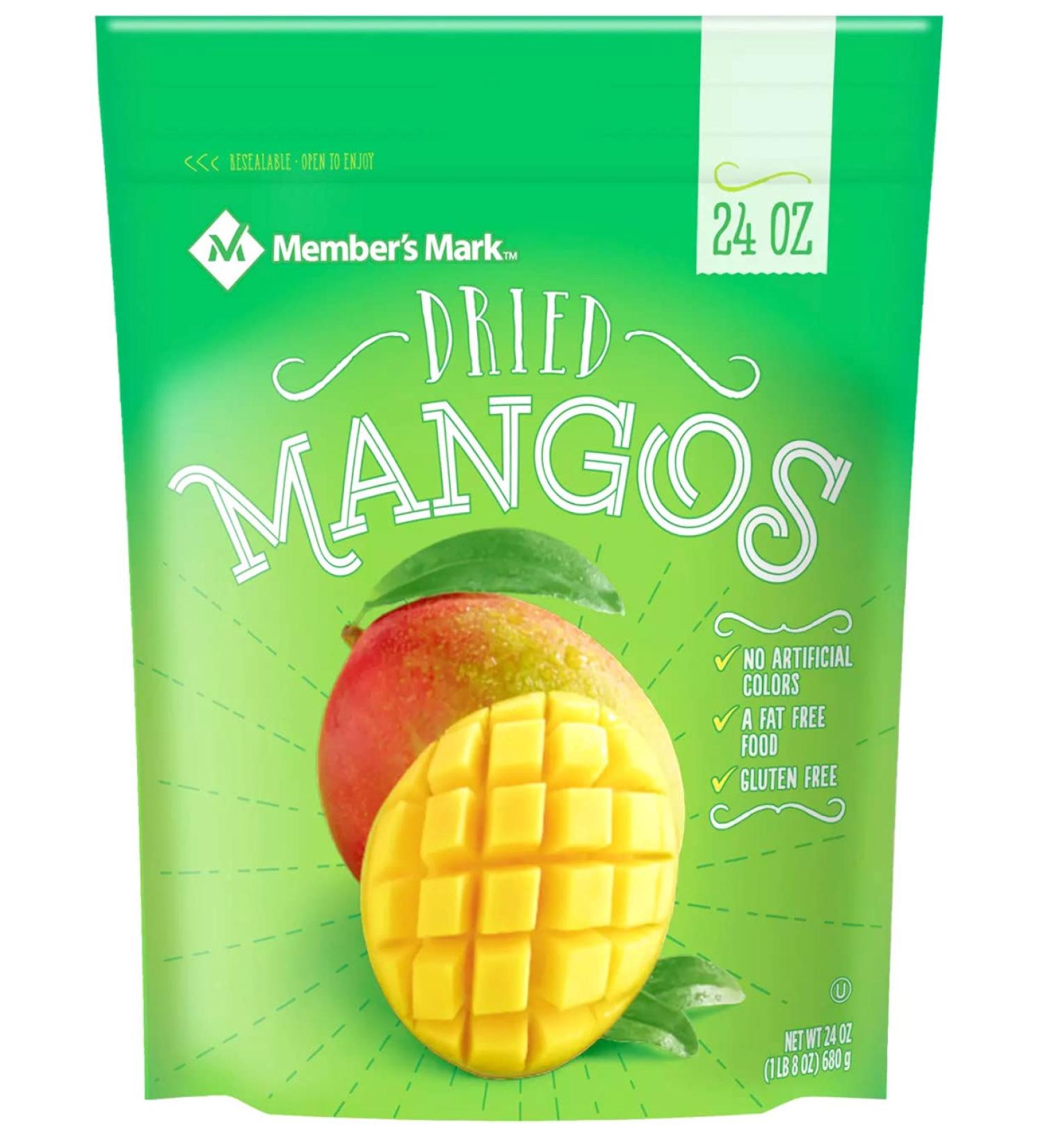 Member's Mark Dried Mango 24 Oz - 2 Pack | Premium Dry Fruit Snack - Buy Online on GoSupps.com