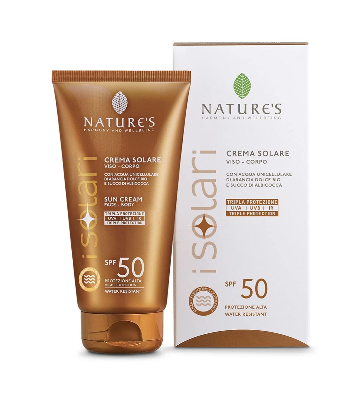 Nature's Nature's - iSolari SPF 50 sunscreen face and body sun protection moisturizing and nourishing cream water-resistant 75 ml travel size