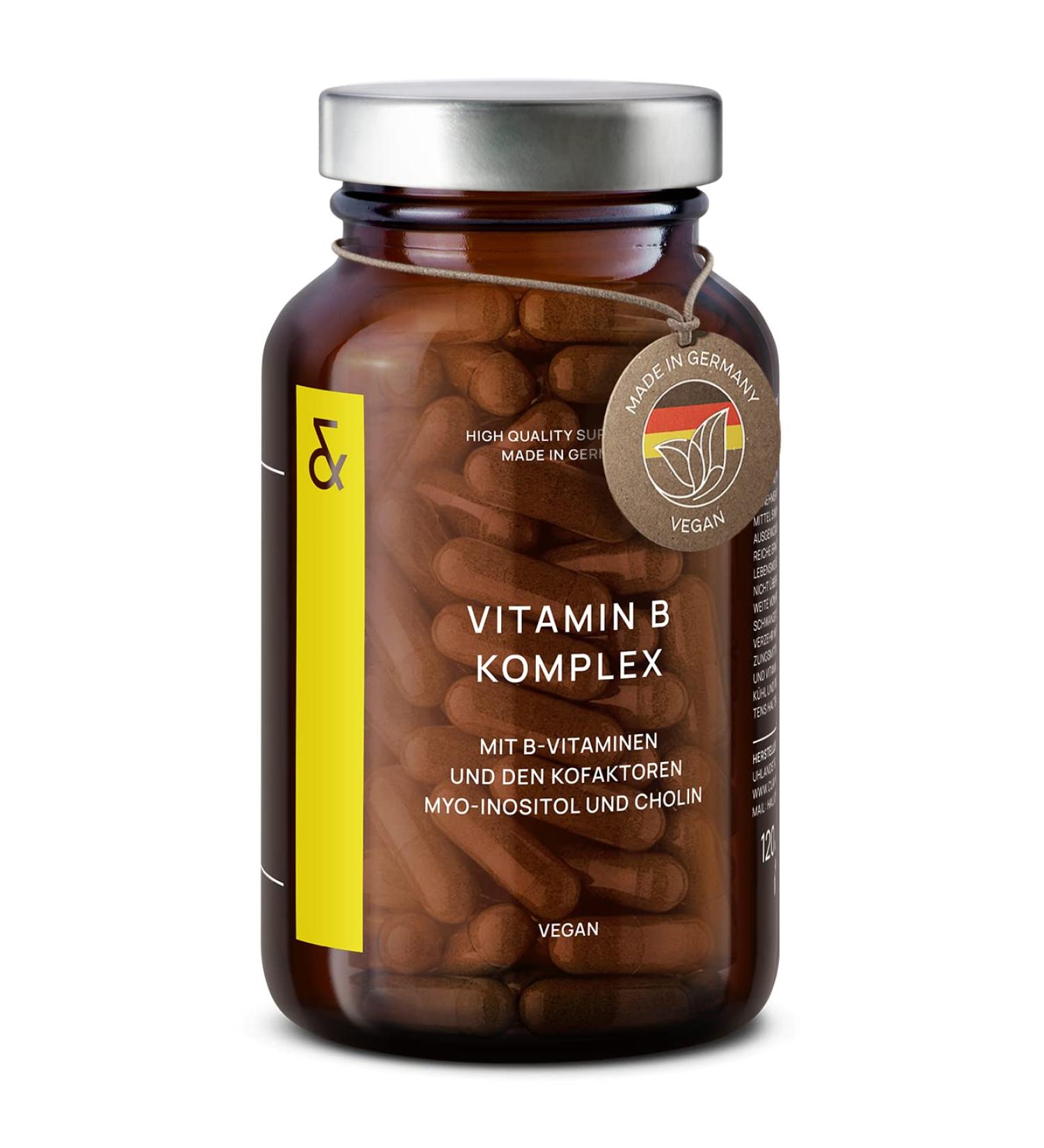Vitamin B Complex - All 8 B Vitamins + Myo-Inositol & Choline - 120 Vegan Capsules for Optimal Health - Buy Online on GoSupps.com