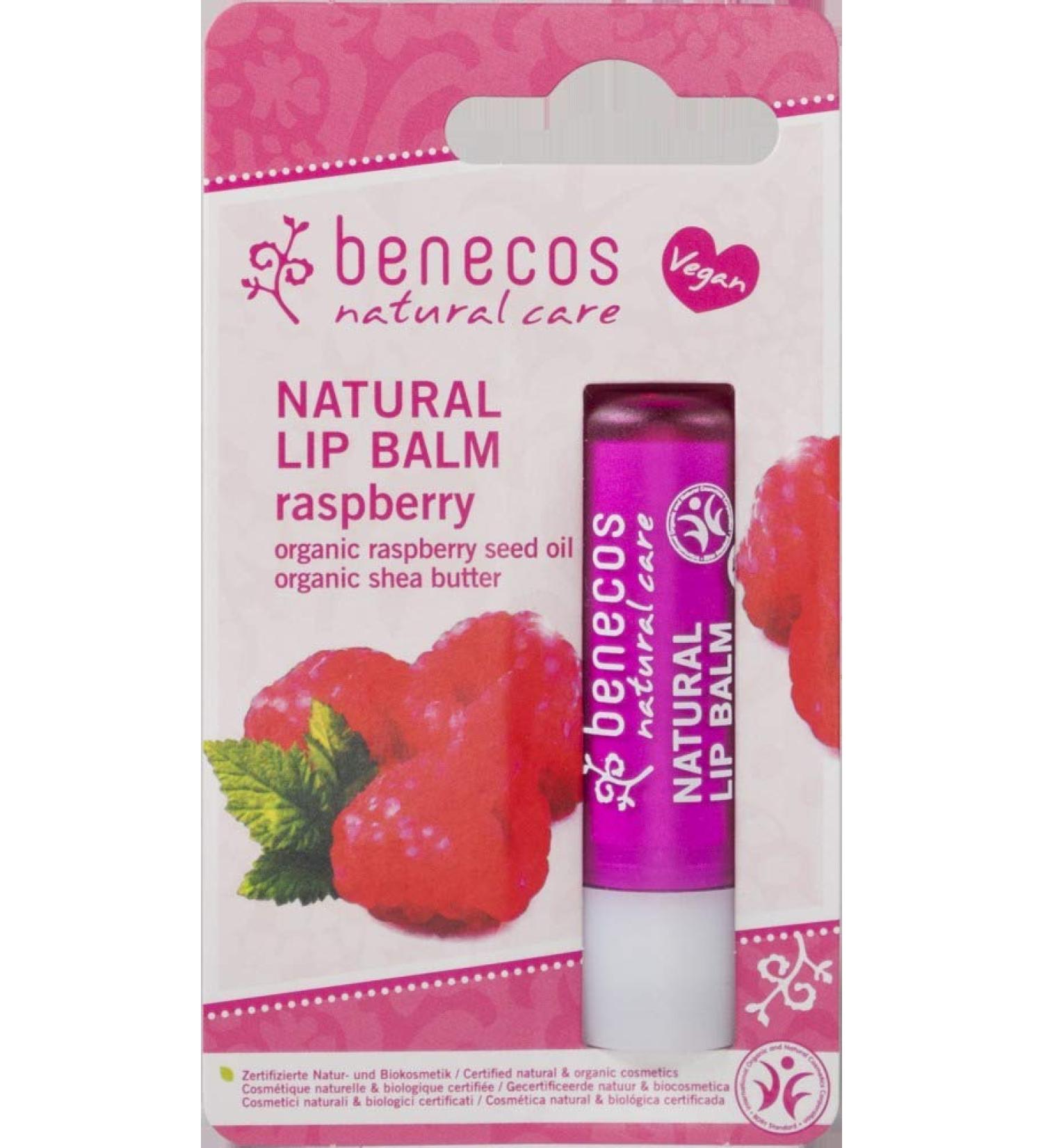 Organic lip balm 4.5g Benecos PACK OF 2 (Raspberry)