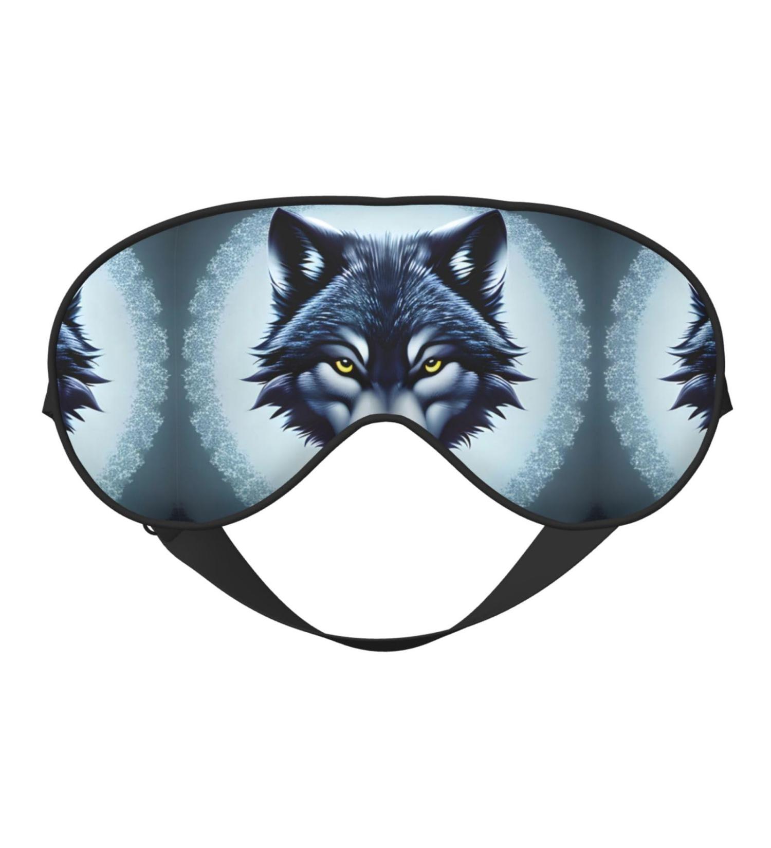 Fierce Wolf Head Eye Mask - Soft Adjustable Sleeping Mask for Men & Women | Ultimate Nighttime Comfort - Buy Online on GoSupps.com