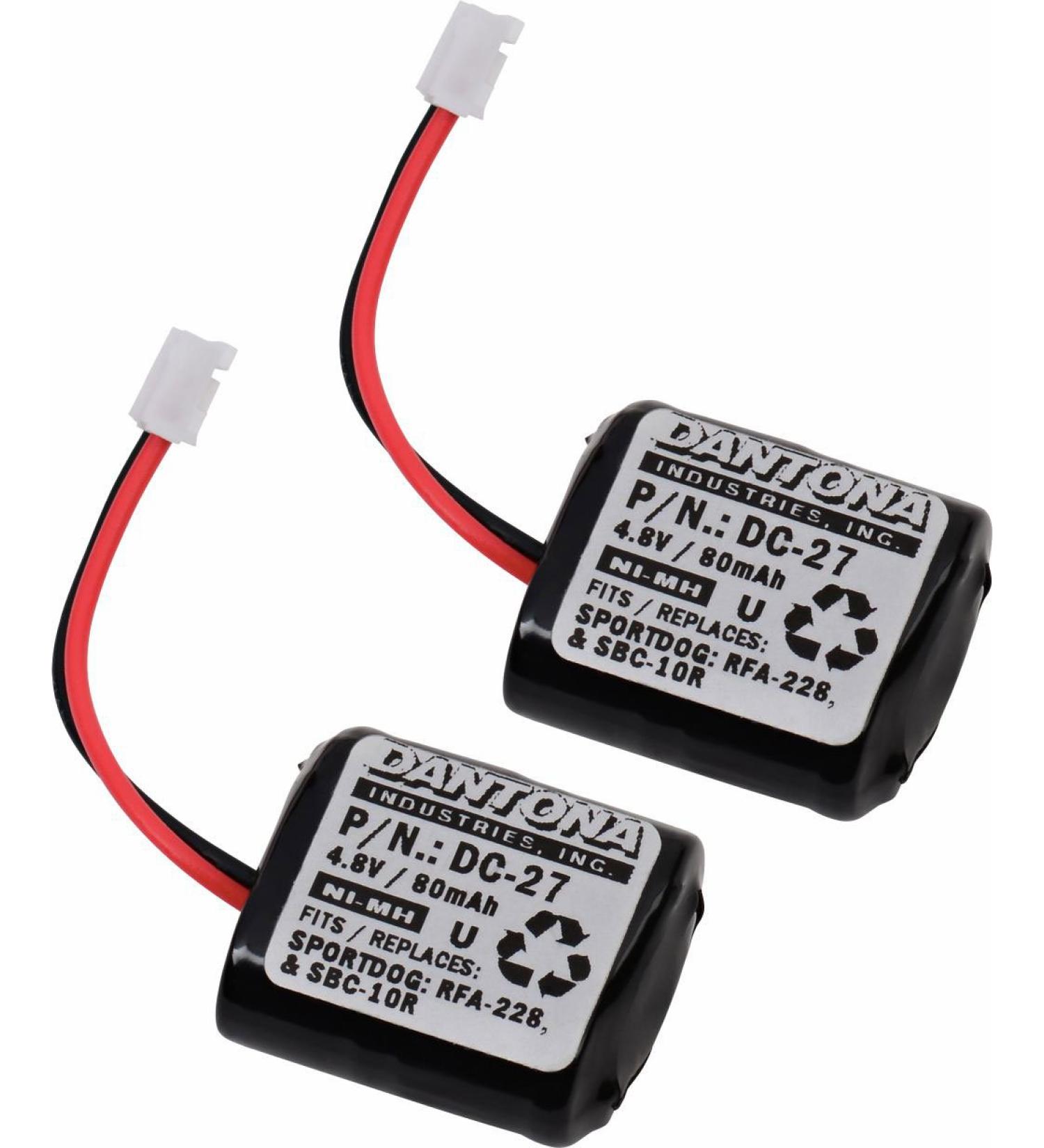 Synergy Digital Replacement Batteries Compatible with Kinetic MH70AAAQ4GC Replacement (Ni-MH 4.8V 110 mAh) Replacement for SportDOG RFA-228 Battery Combo-Pack Includes: 2 x DC-27 Batteries