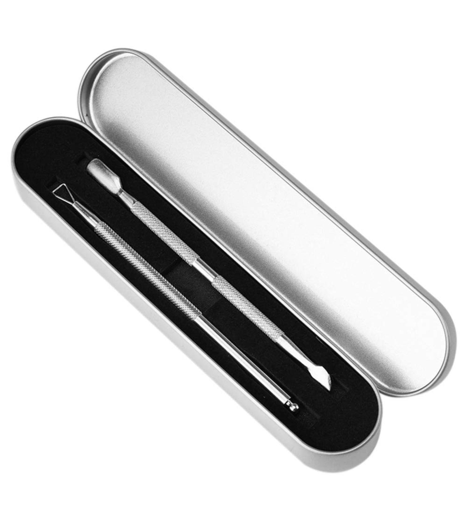 Funien 2 x Gel Nail Polish Removal Tool for Dead Skin Cuticle Pusher and Spoon Double Tip Nail Cleaner Manicure and Pedicure Tools with Box Nail Pusher Set - Buy Online on GoSupps.com