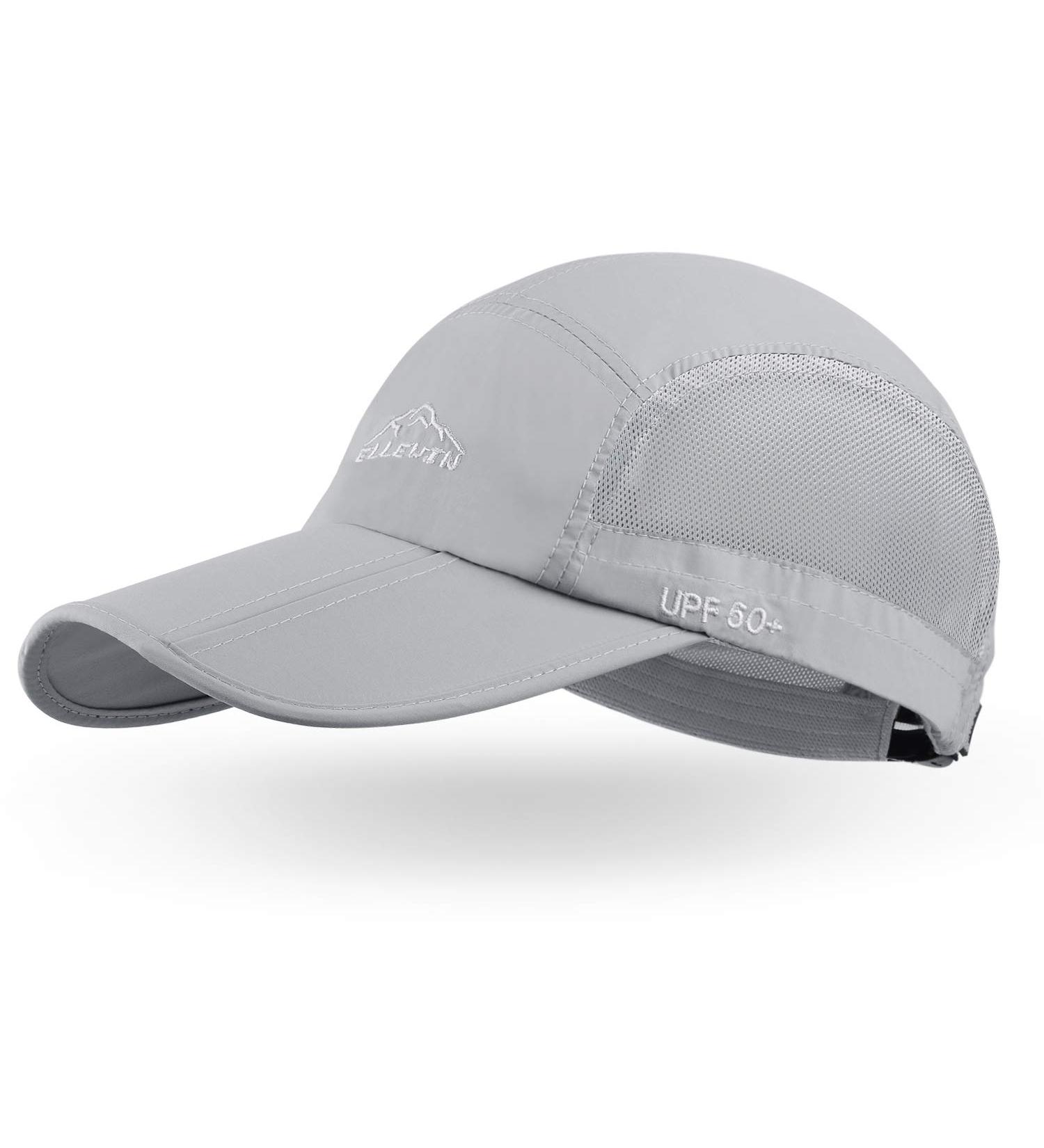 ELLEWIN Unisex UPF 50 Baseball Cap with Large Foldable Bill - Light Grey - Buy Online on GoSupps.com