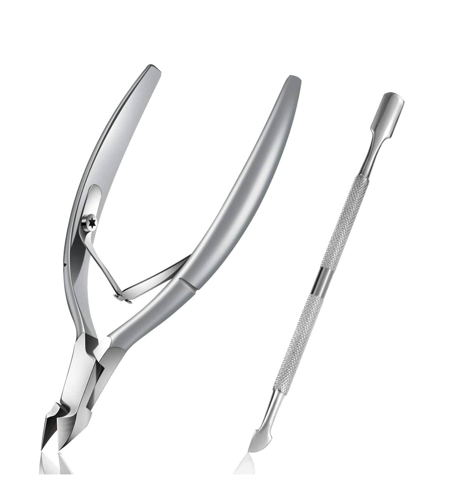Cuticle Nippers Cuticle Cutters Stainless Steel Nail Scissors Cuticle Clippers and Bottom and Under Nail Cleaning Set for Salon or Home Use - Buy Online on GoSupps.com