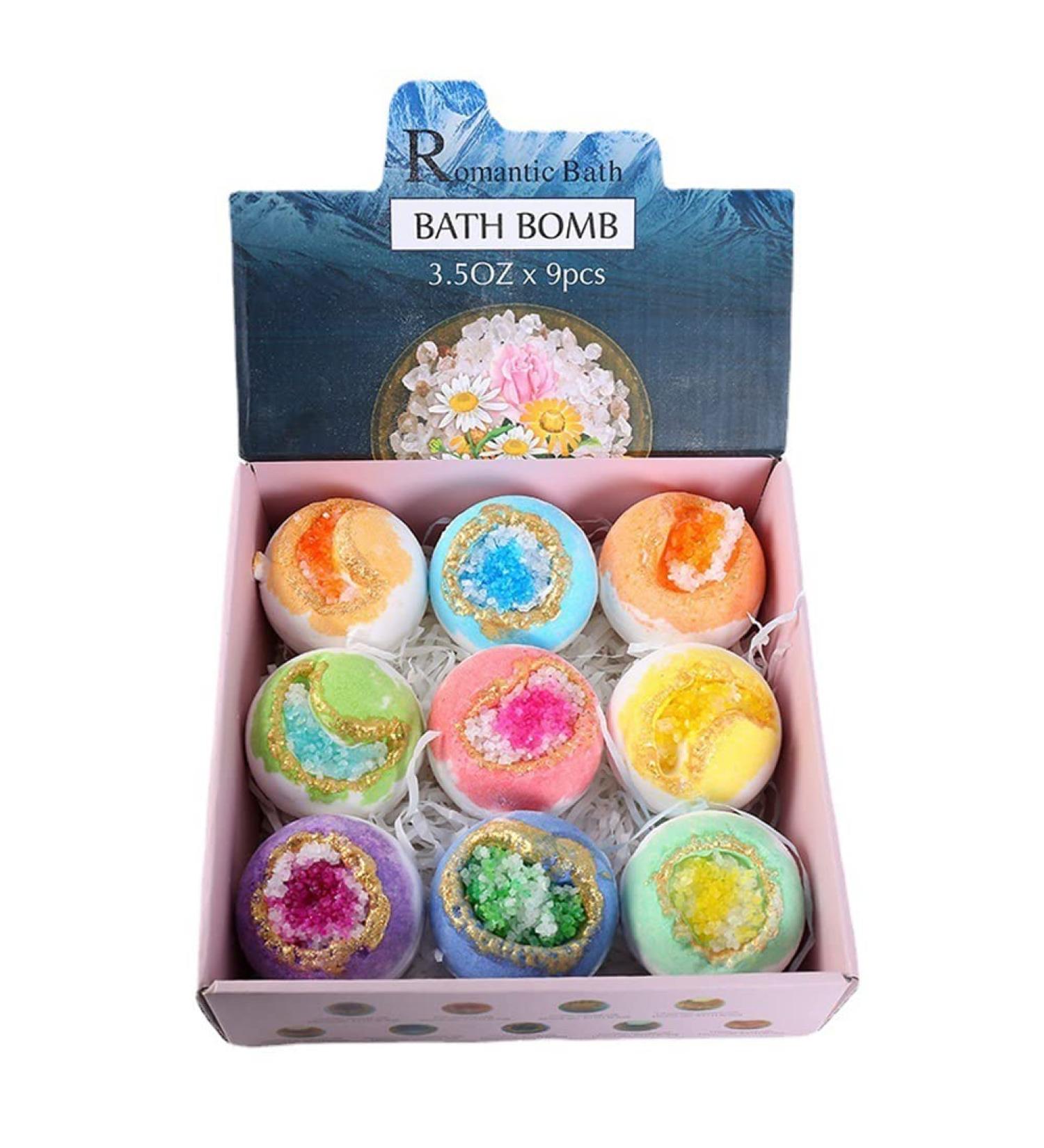 Candeal Bombs Ultra Lux Gift Set - 9x 100g Shower Fizzies with Natural Sea Salt & Essential Oils | Perfect Birthday Gift for Mom Kids & Him - Buy Online on GoSupps.com