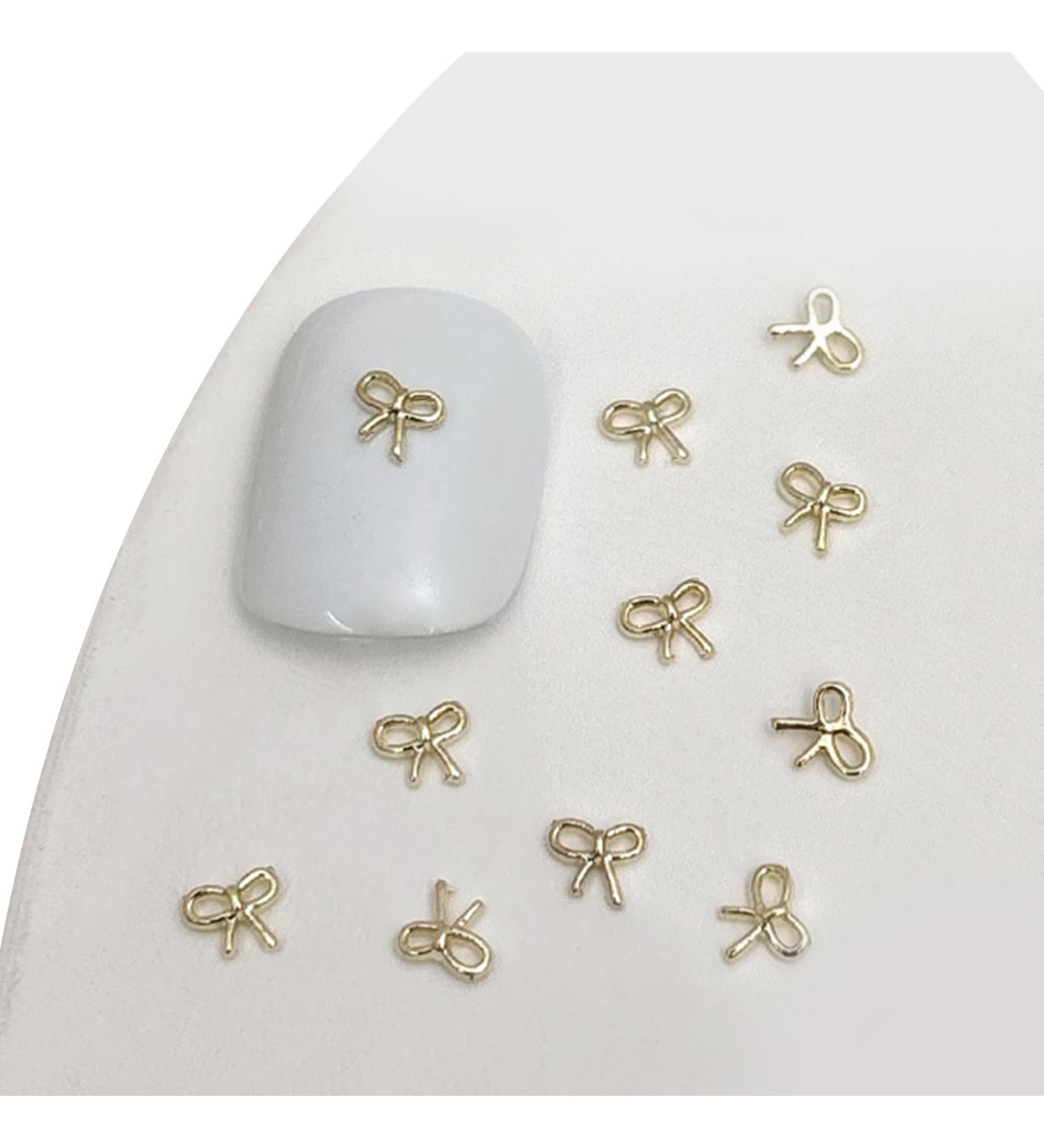 3D Metal Nail Nail Embellishments 20pcs Bowknot Nail Decorations For Individual Styles Nail Embellishments 01gold - Buy Online on GoSupps.com