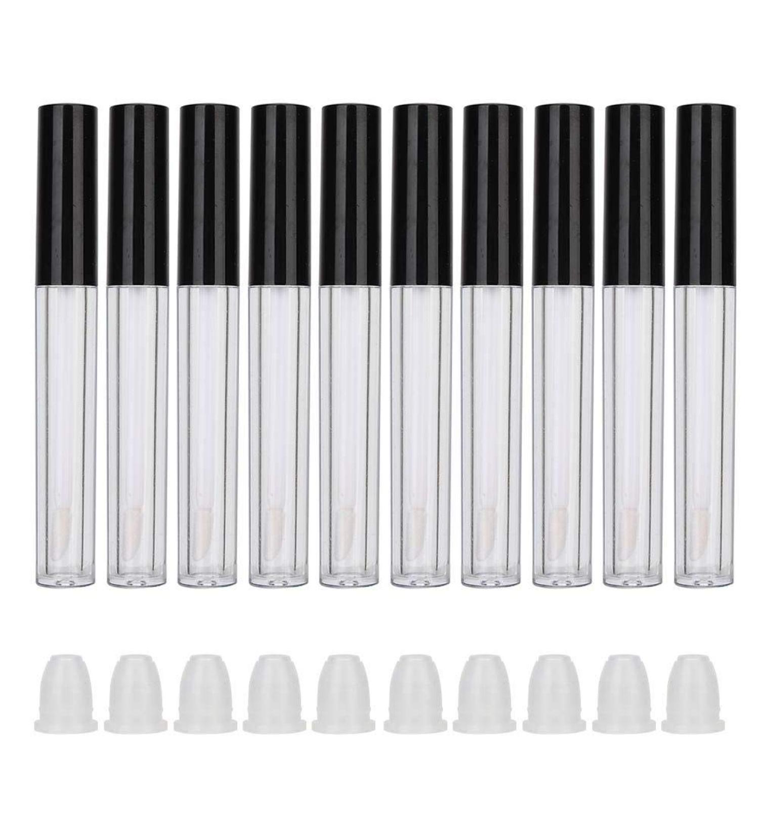 High-Quality Refillable Lip Gloss Tubes - 10 x 2.5ml DIY Black & Pink Containers | Empty Lip Balm Bottles for Makeup - Buy Online on GoSupps.com