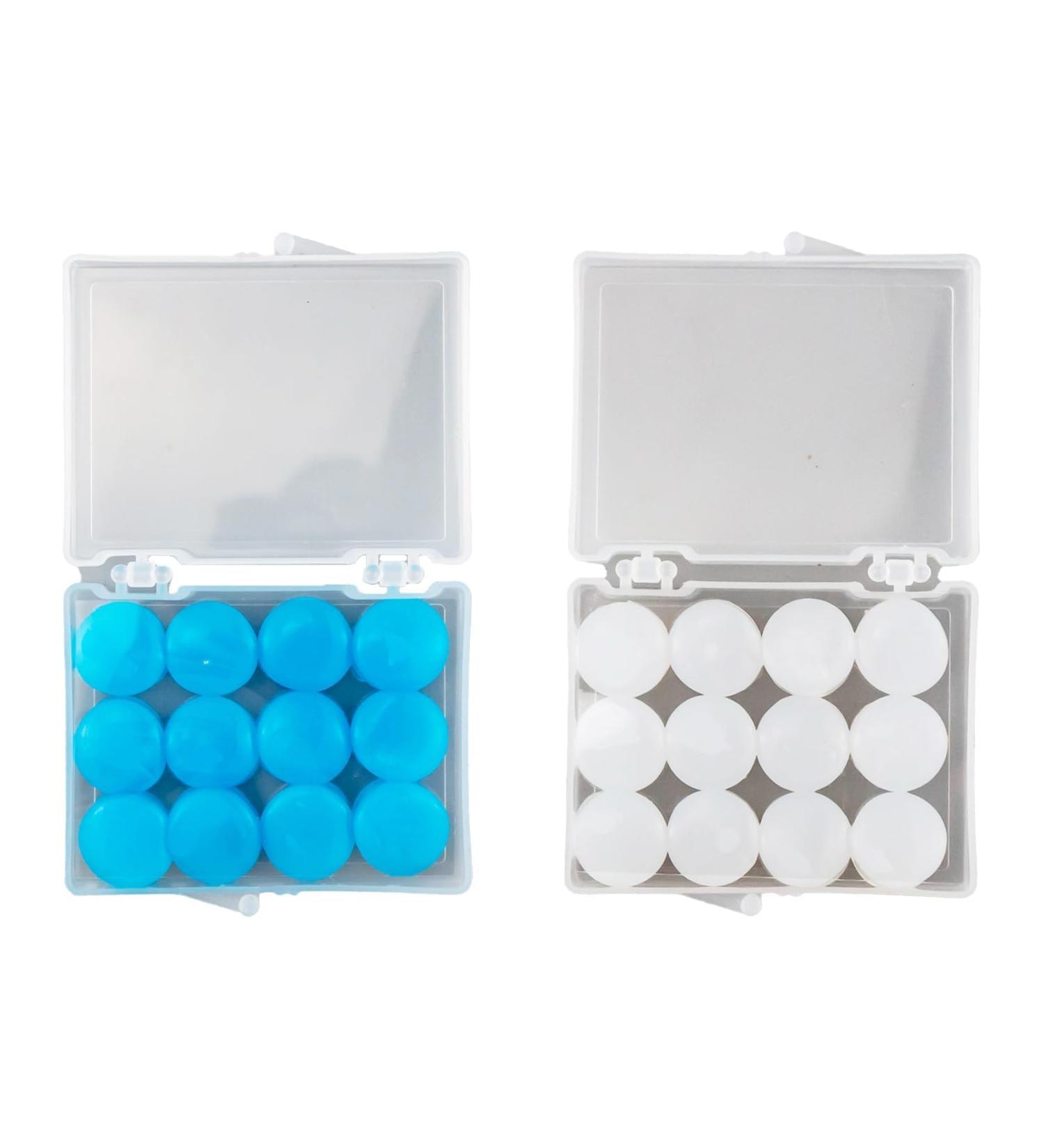 Set of 24 Silicone Earplugs - Soft Noise Cancelling for Sleep Swimming Shooting Concerts & Travel | Comfortable & Effective Sound Reduction - Buy Online on GoSupps.com