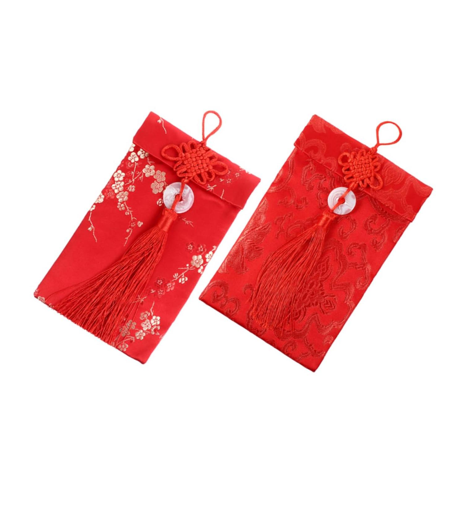 MAGICLULU Set Spring Festival Red Envelope Chinese New Year Hong Bao Spring Festival Money Envelopes Money Packets Gift Envelopes Red Packets New Year Bag Chinese Style Damask Material - Buy Online on GoSupps.com
