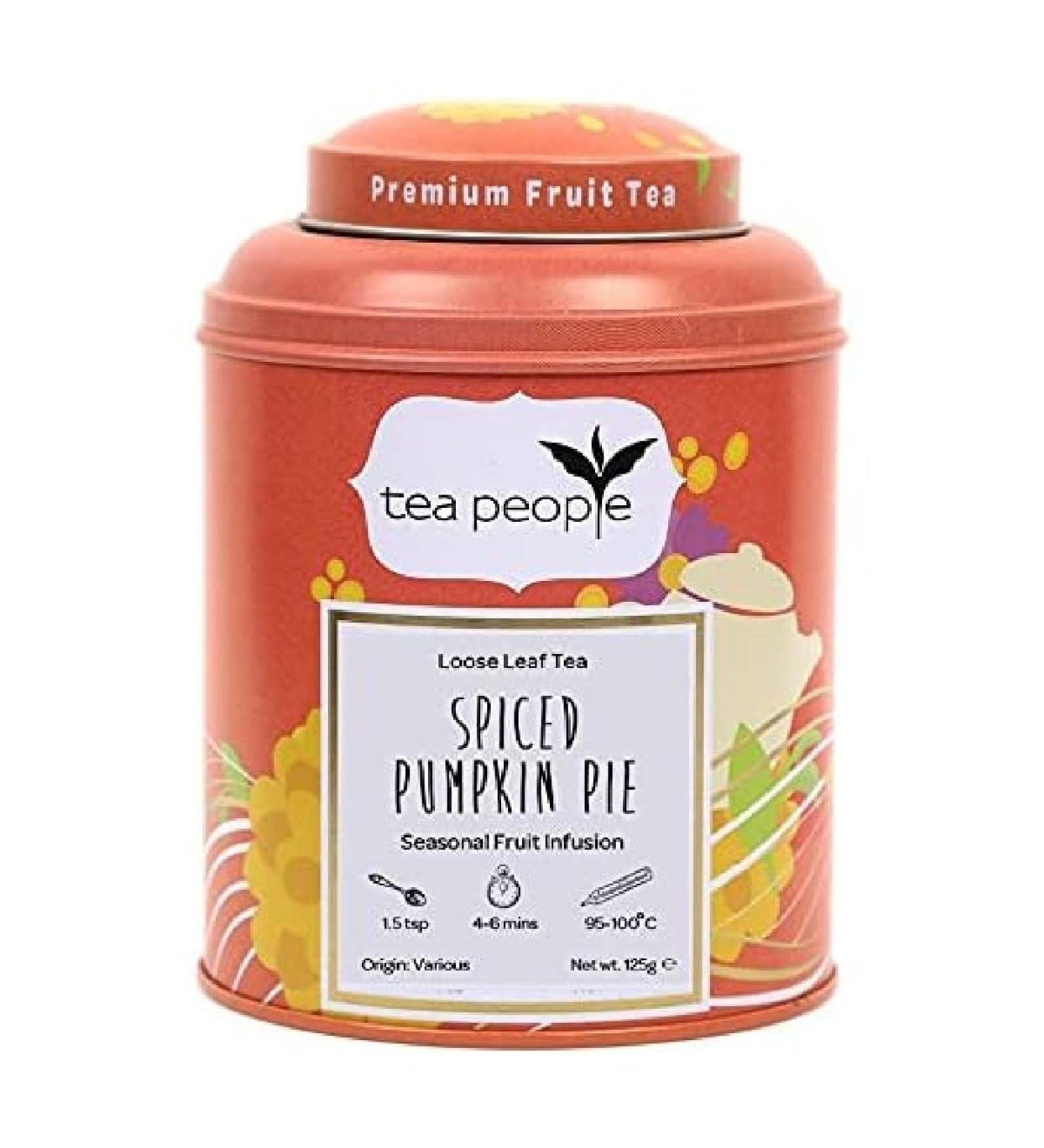 Tea People Spiced Pumpkin Pie - 125g Tin caddy - Buy Online on GoSupps.com