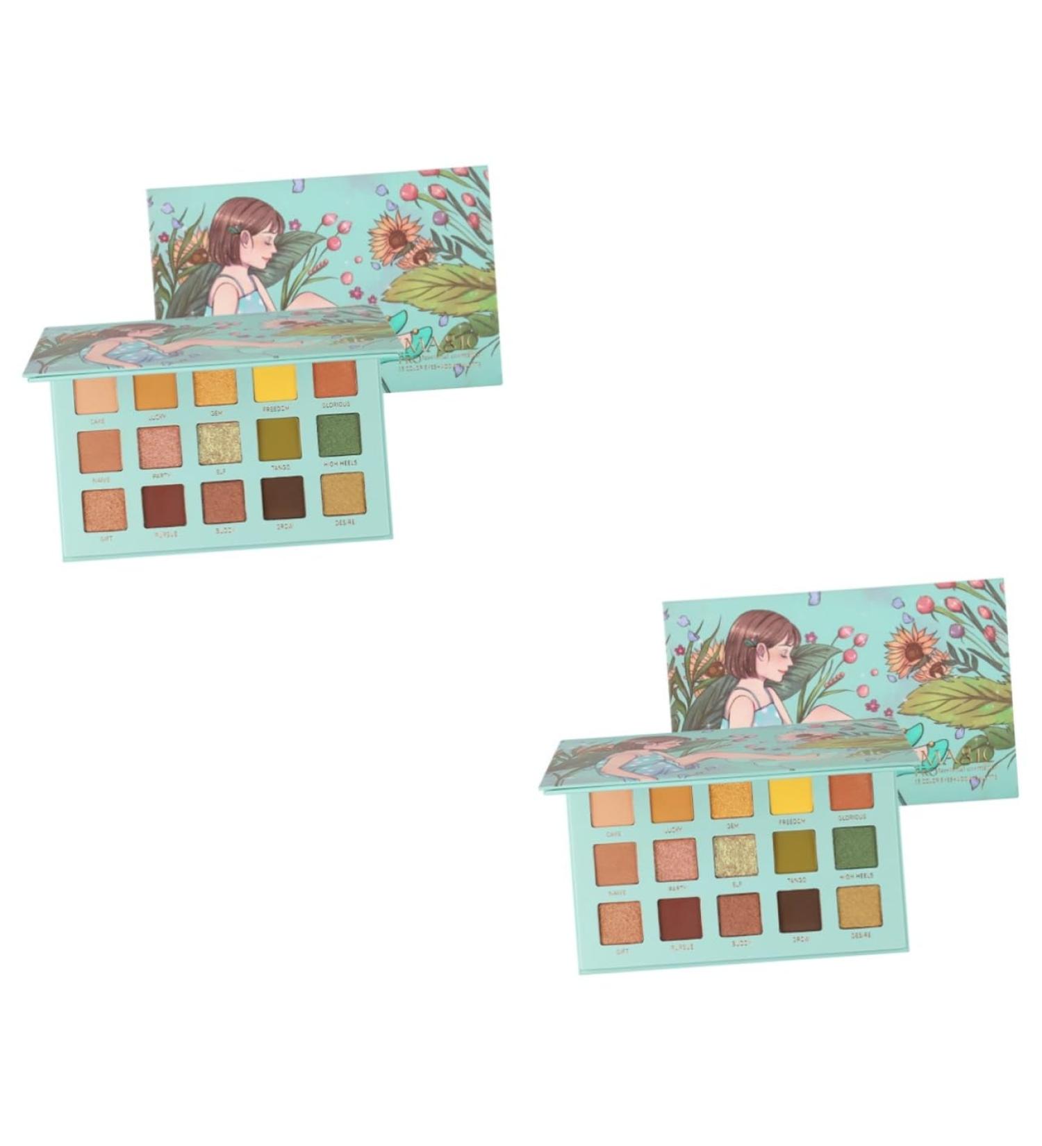 TOVINANNA 2 Pcs Compact Female Cosmetic Pallet Palette Green 1 count (Pack of 1) Greenx2pcs - Buy Online on GoSupps.com