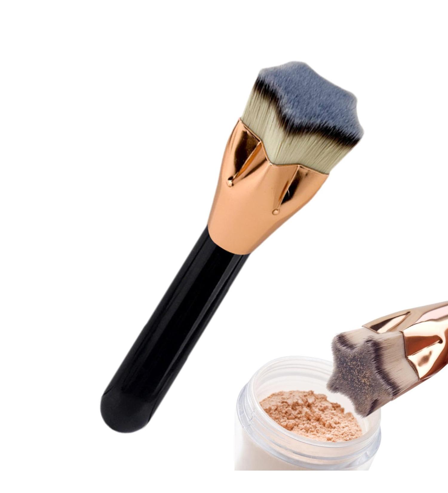 Samuliy Women Foundation Brush - Contour Soft Makeup Brush Pentagram Shaped | Women Cosmetics Buffing Blending Brush with Ergonomic Handle for Business Trip Dating - Buy Online on GoSupps.com
