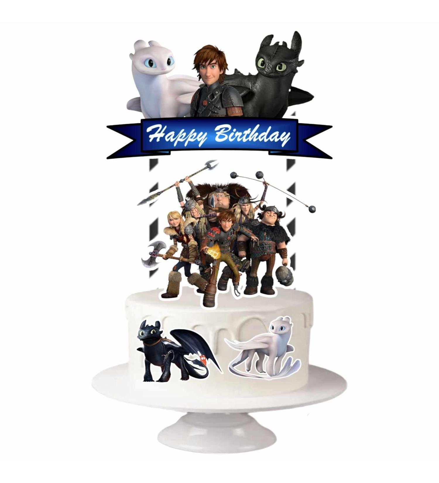 How To Train Your Dragon Birthday Cake Topper Cake Decoration Self-assembly