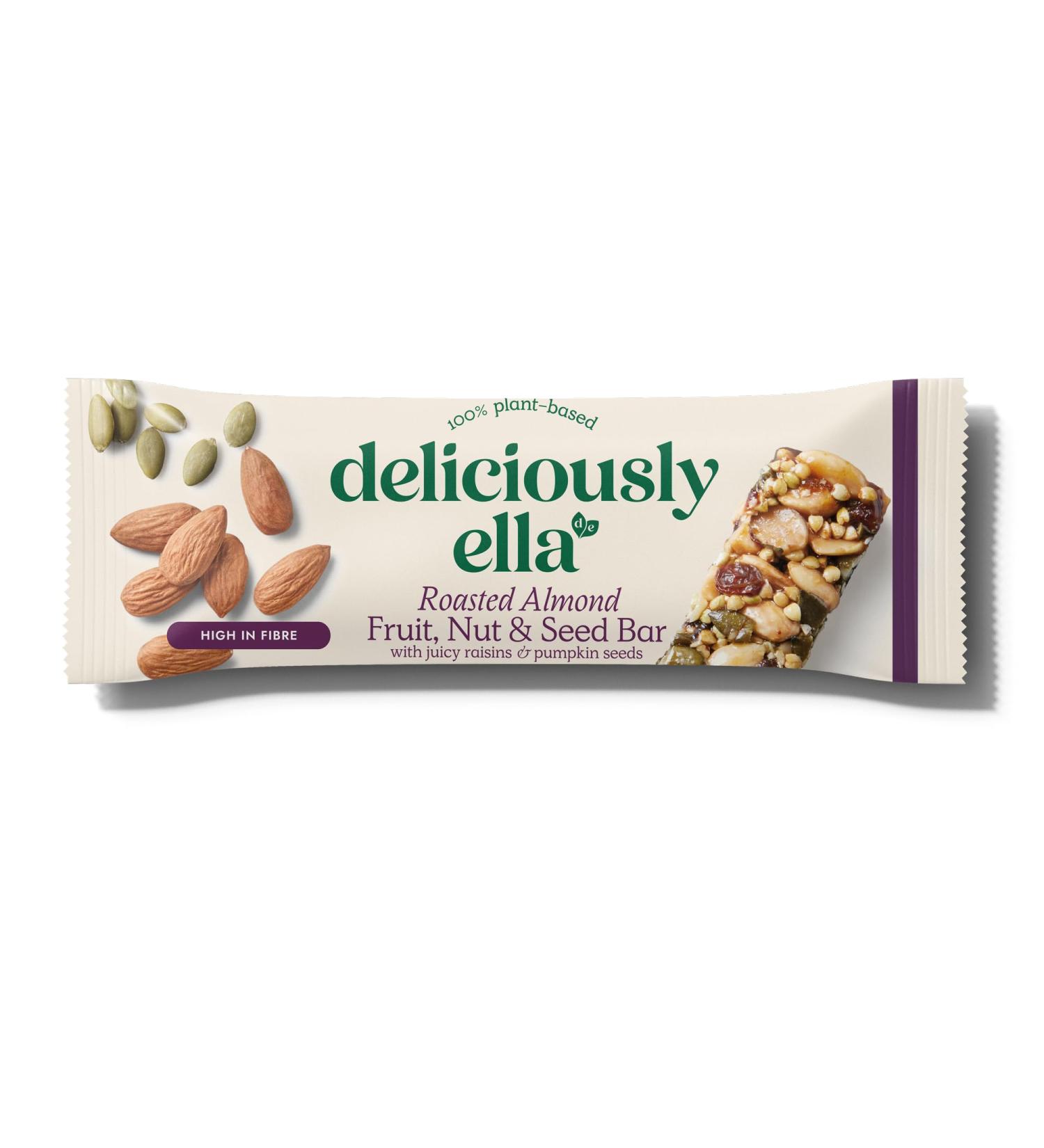 Deliciously Ella Almond Fruit Nut Seed Bar - Gluten-Free Vegan Snack 480g (12x40g Bars) - Buy Online on GoSupps.com
