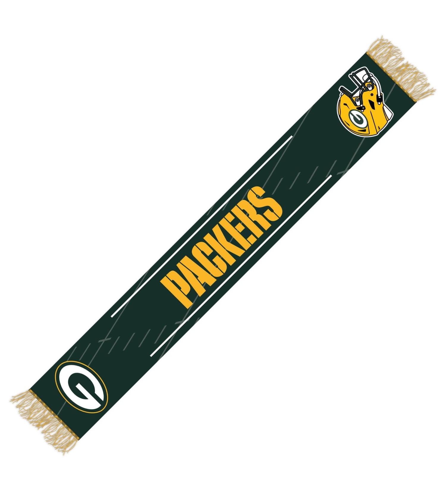 Green Bay Packers NFL Scarf Fan Scarf ** Team HD Knitted Jaquard Scarf ** in 145 x 20 cm