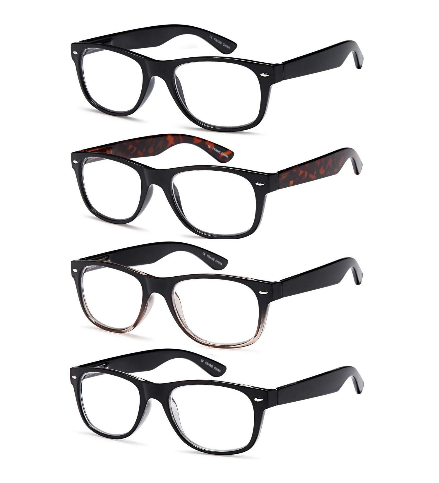 Gamma Ray Reading Glasses 2.50 4 Pack - Spring Hinge Readers for Men and Women - Buy Online on GoSupps.com