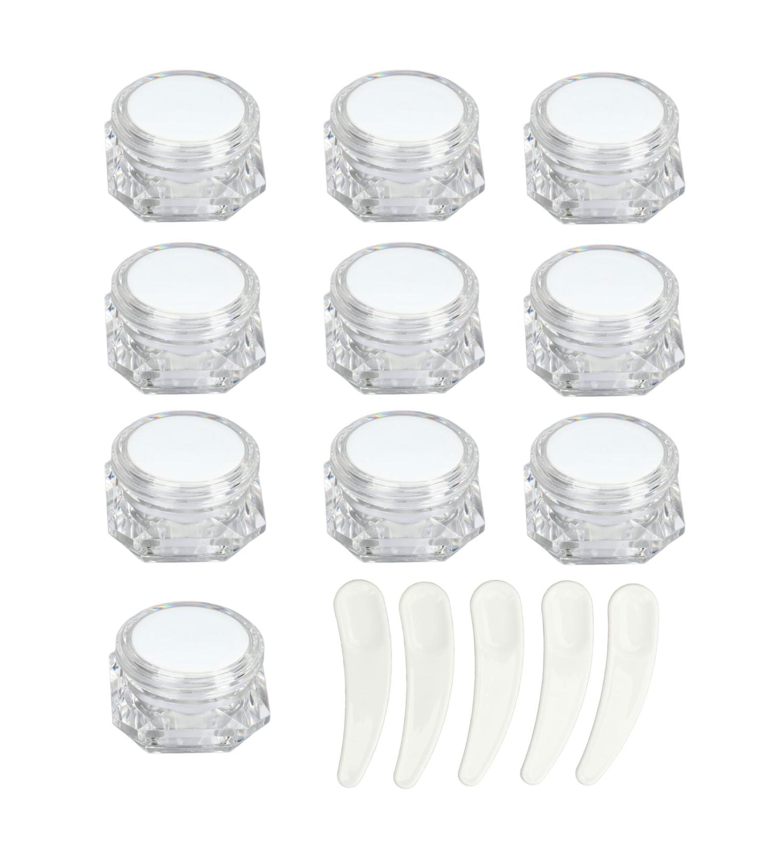 Travel Jars Lotion Container Plastic Compact Portable Cosmetic Sample Emptyf or Storing Creams Lotions Cosmetics Lip Balms Lip Glosses - Buy Online on GoSupps.com