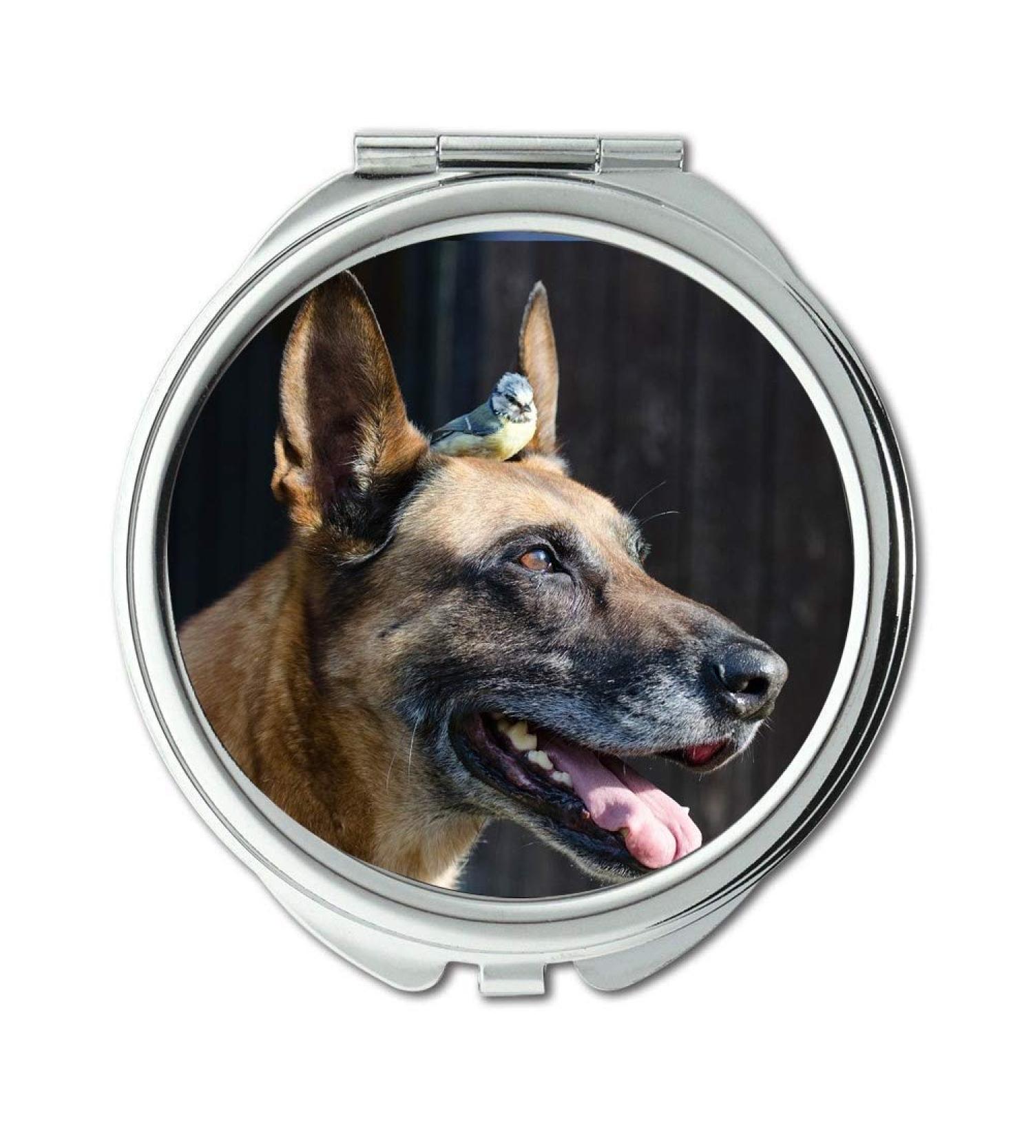 Mirror Compact Mirror Dog Blue Tit Malinois Bird Baby Animal Pet Sweet Pocket Mirror portable mirror - Buy Online on GoSupps.com