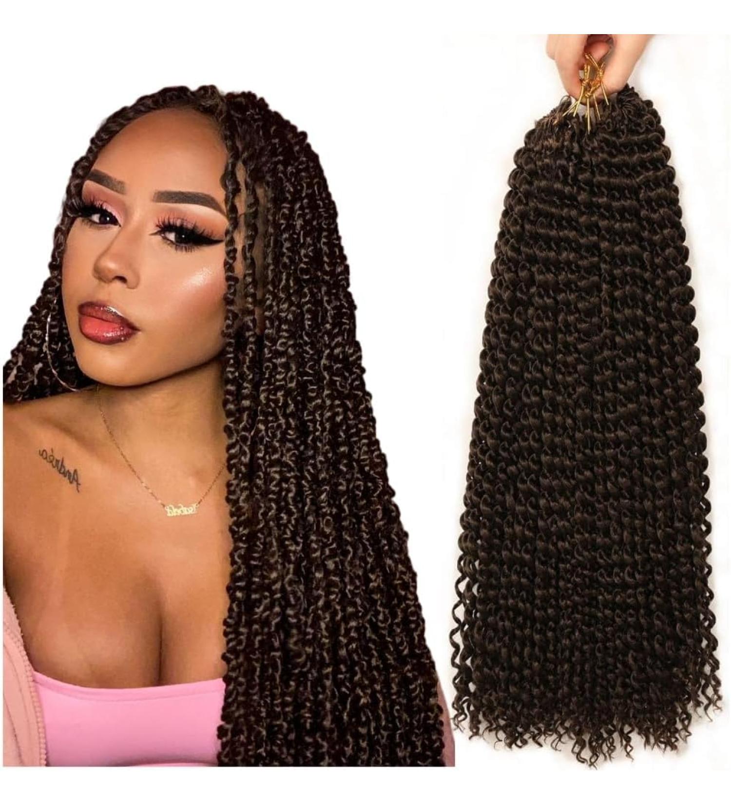 Passion Twist Hair - 24 Inch Water Wave Crochet Extensions (7 Packs) | Long Bohemian Braiding Hair | Synthetic Passion Twist 4# - Buy Online on GoSupps.com
