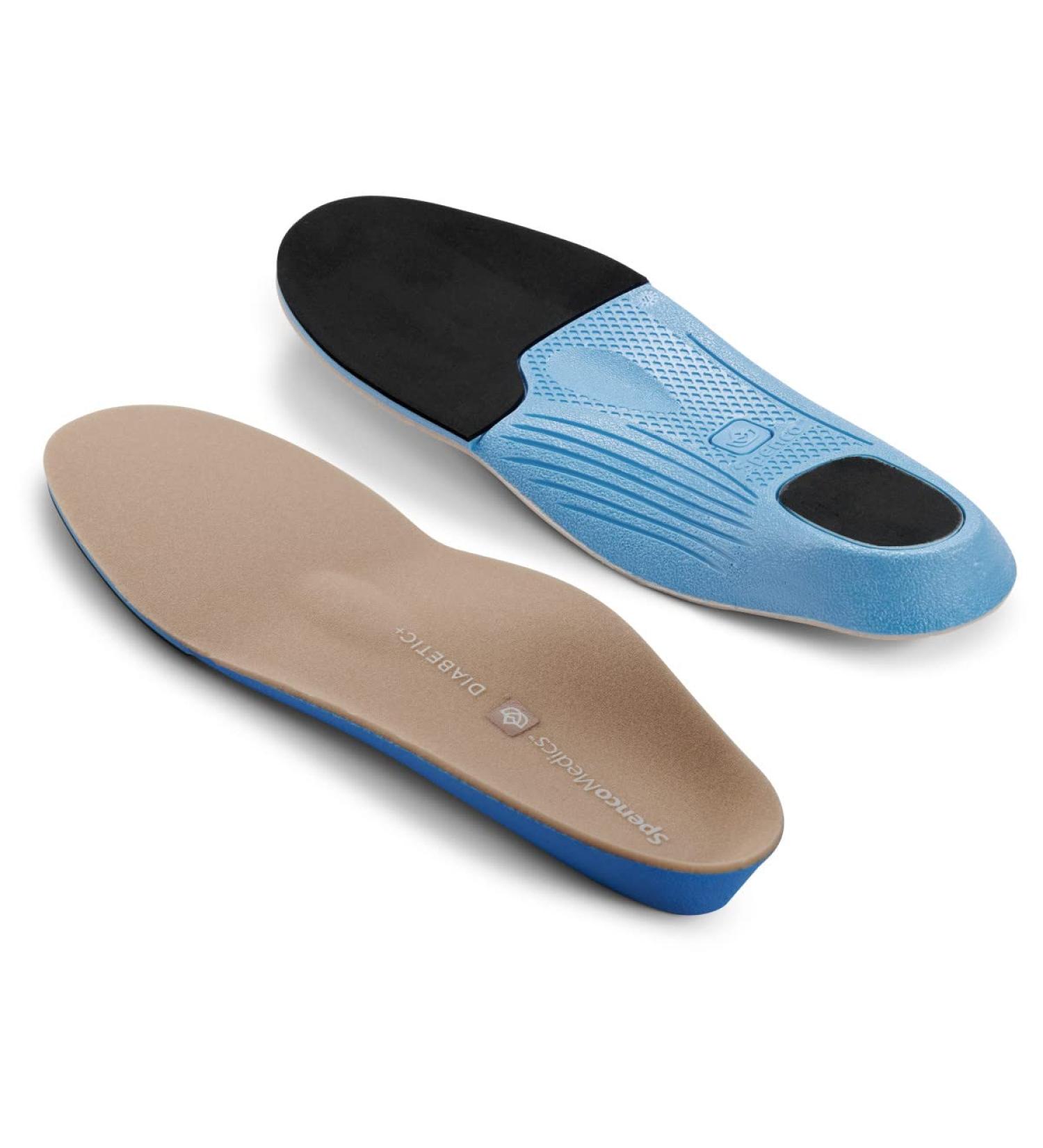 Medics Diabetics Plus Full Length Arch Support Insole - Blue & Cream, Women's 9-10.5/Men's 8-9.5 - Buy Online on GoSupps.com