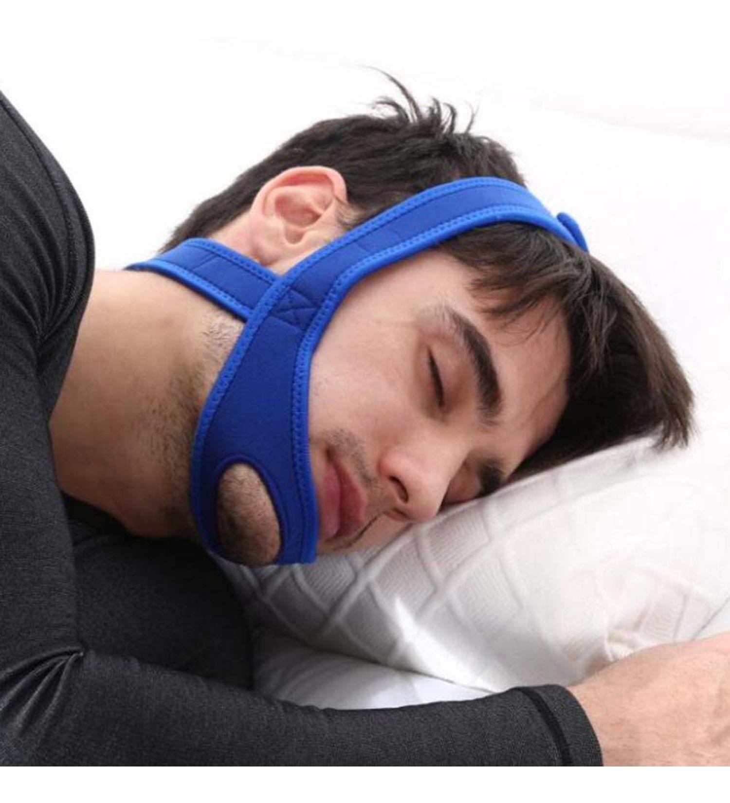 Shop Unisex Anti-Snoring Belt - Stop Snoring with Comfort & Style | Adjustable Chin Strap for Effective Sleep Solutions (Blue) - Buy Online on GoSupps.com