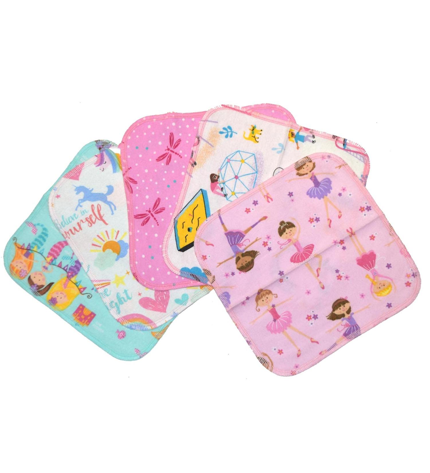 1 Ply All Things Girl Flannel Kids Lunchbox Napkins 5 Pack - Little Wipes (R) - 8x8 inches - Buy Online on GoSupps.com