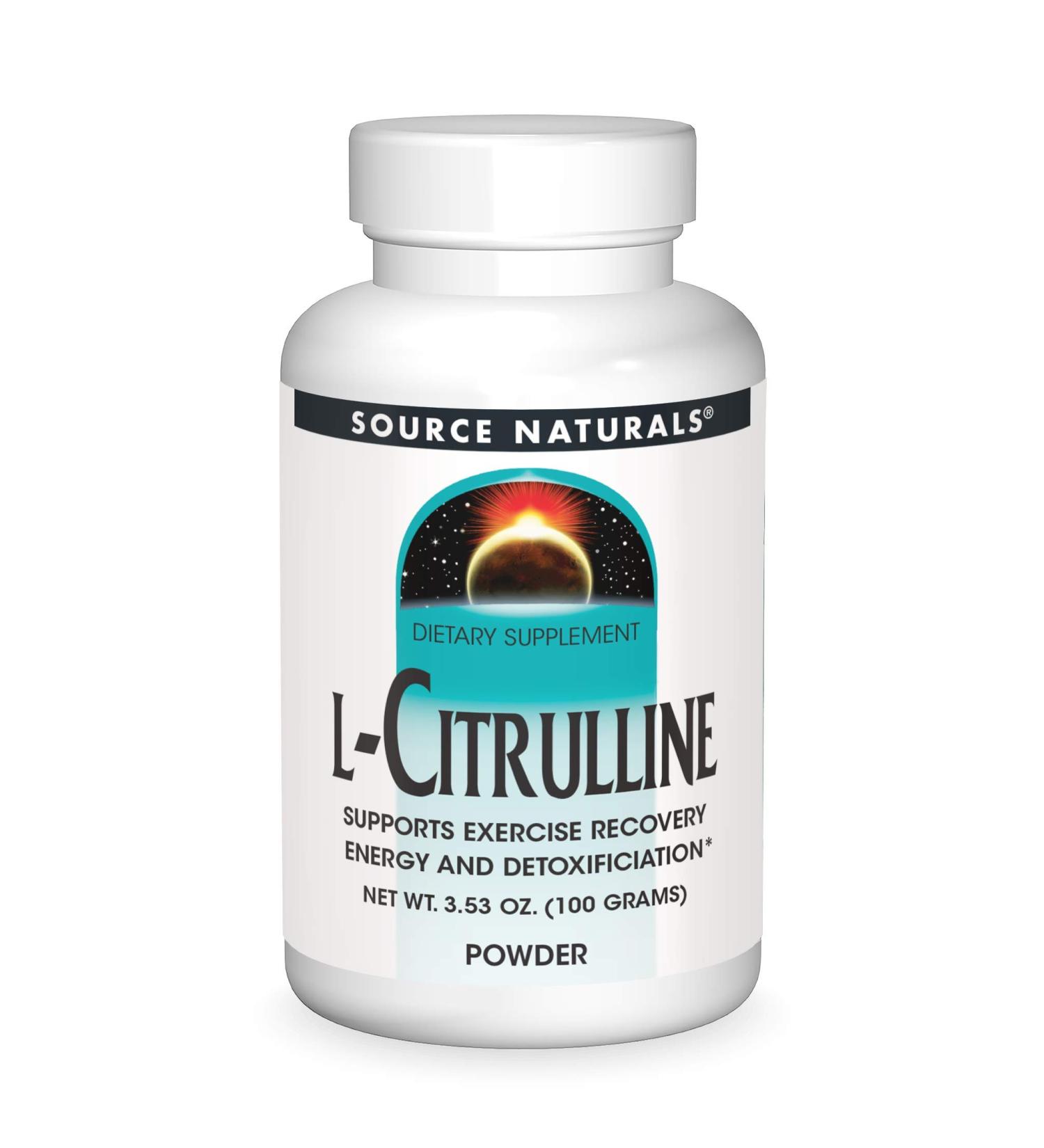 Source Naturals L-Citrulline Powder 100g - Boost Energy Enhance Recovery & Detoxify | International Shipping Available - Buy Online on GoSupps.com