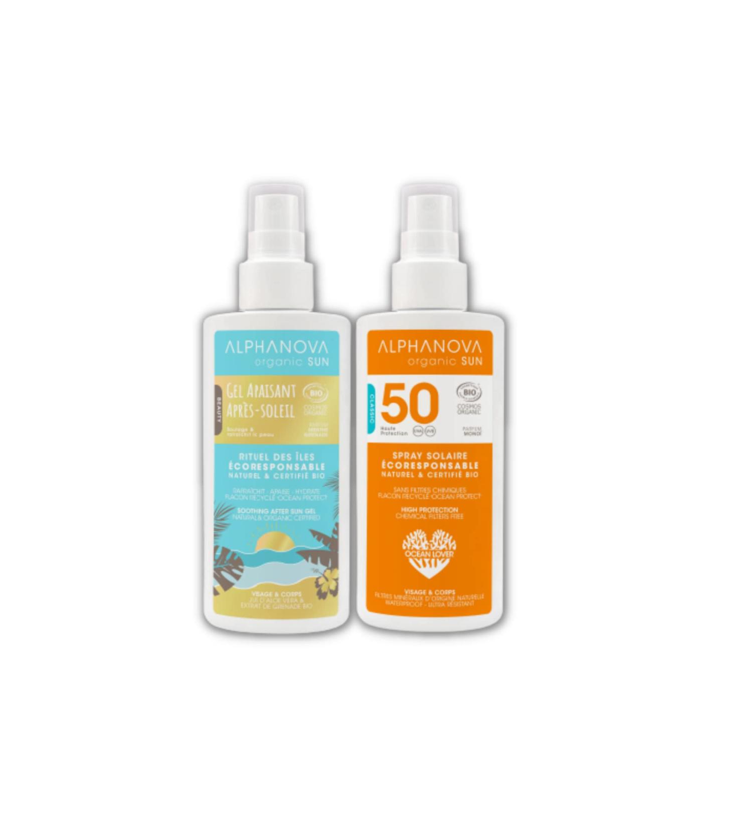 Alphanova Sun Adults High Protection Sun Milk - 125 g - SPF50 + After Sun Gel - 125 g - Buy Online on GoSupps.com