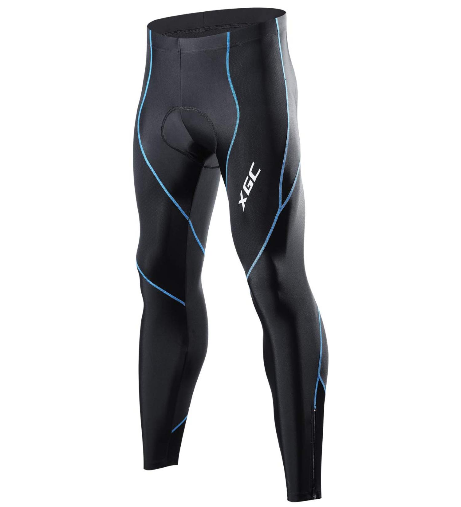 XGC Men's Long Cycling Pants - Radsprint Shorts with 4D Sponge Seat Cushion - Elastic Comfortable & Stylish XL Blue - Buy Online on GoSupps.com