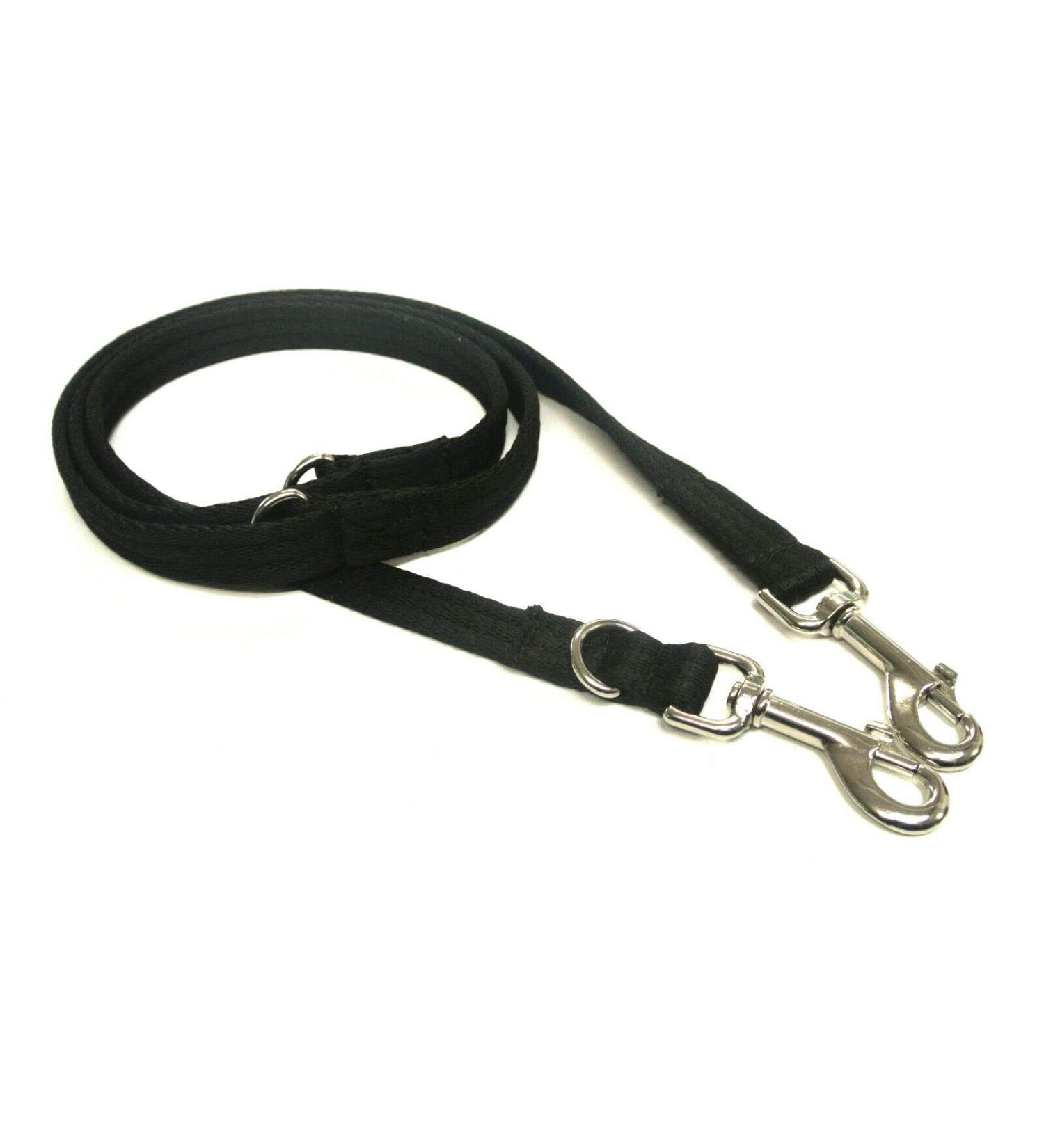 Double Ended Dog Training Lead Police Style Adjustable Leash 5ft (1.5 Metres) Multi-Functional In Air Webbing (Black 25mm Air Webbing) 25mm Air Webbing Black - Buy Online on GoSupps.com