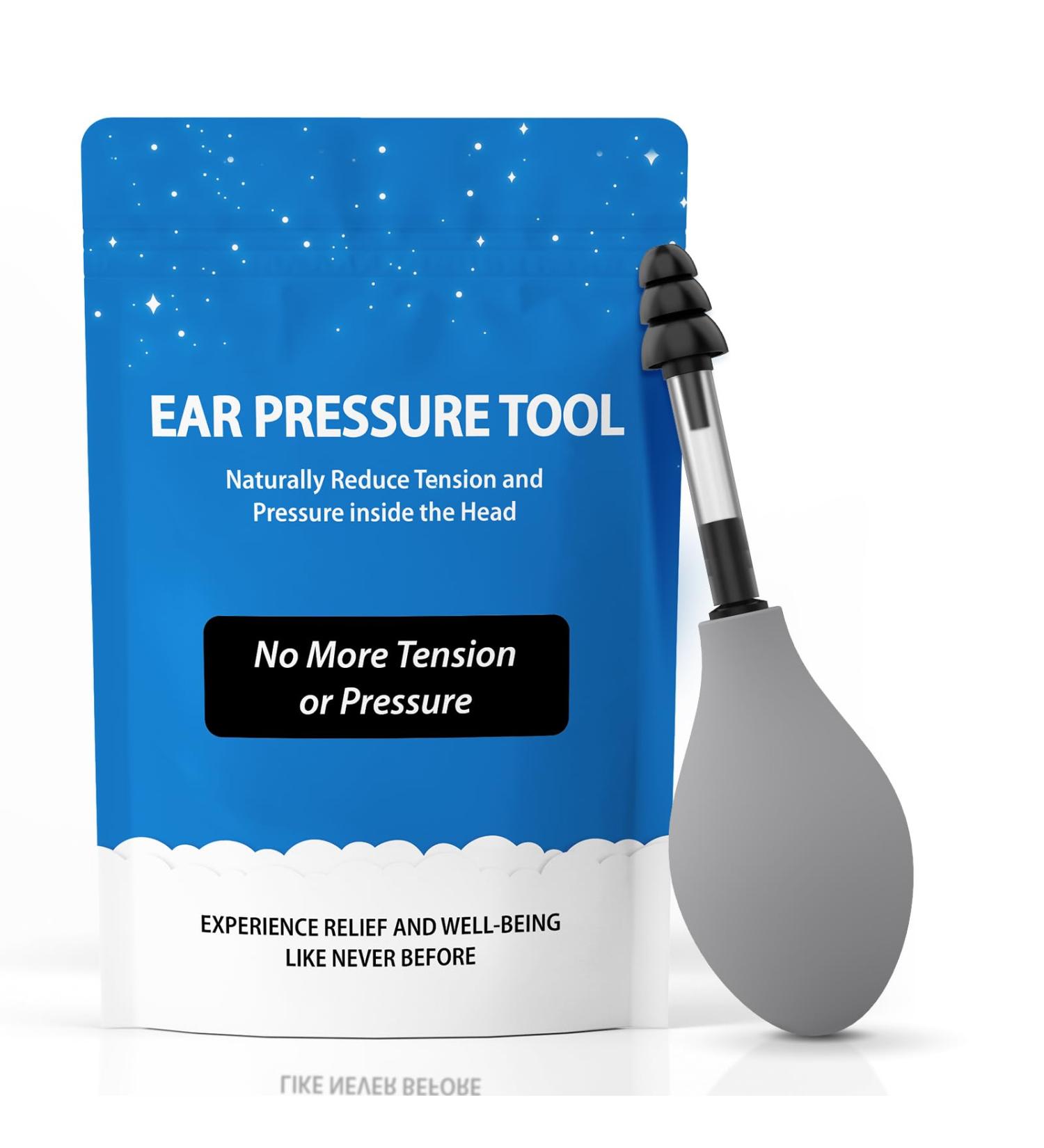 Ear Pressure Relief Suction Device - Instant Inner Ear Tension Relief for Migraines Tinnitus & Travel Discomfort | Safe Portable & Effective Ear Wax Removal Tool (1pack) - Buy Online on GoSupps.com