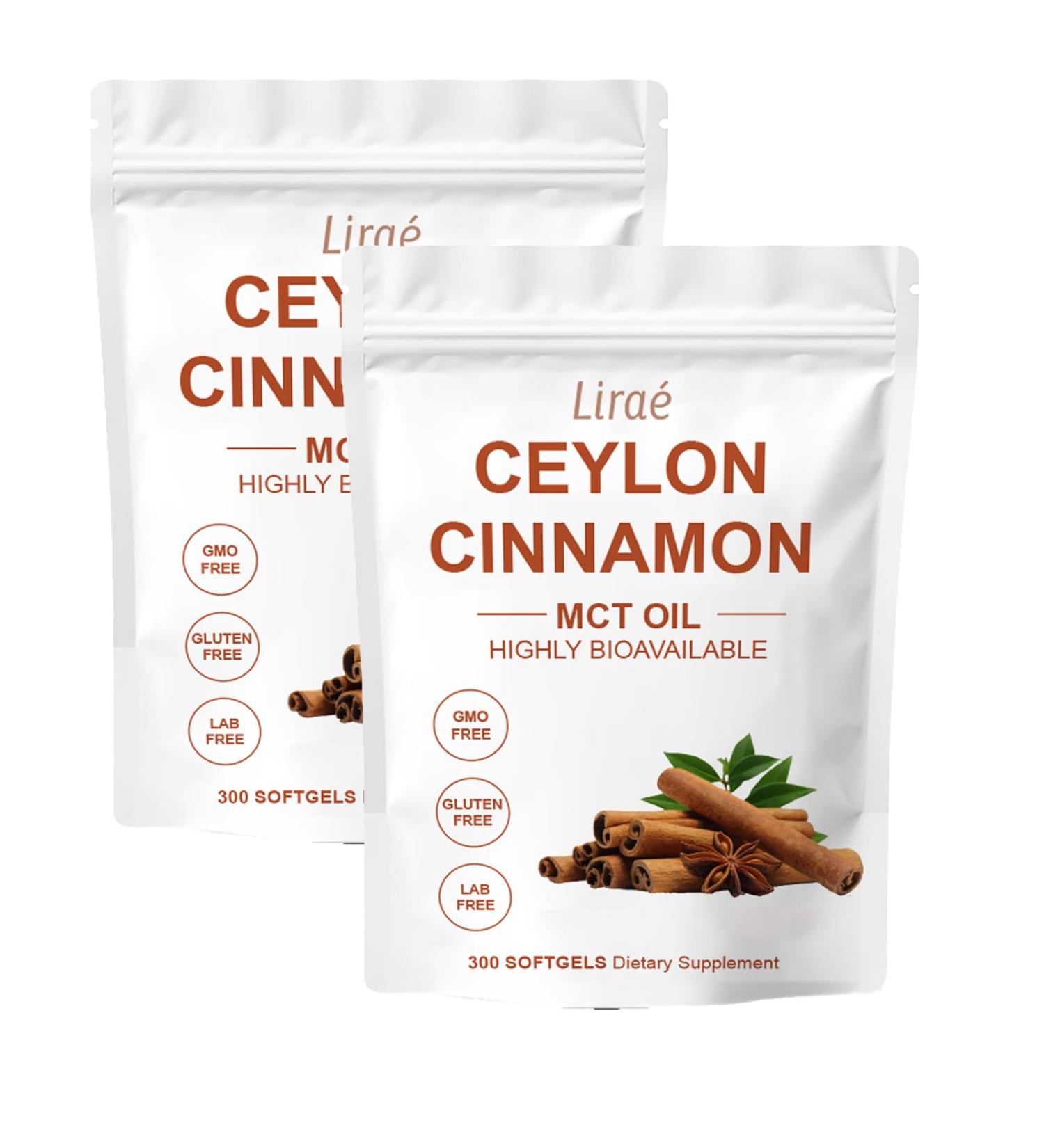 tuyapio Lirae Ceylon Cinnamon Lirae Ceylon Cinnamon Soft Gels 7200mg Equivalent with Mct Oil Highly Bioavailable Herbal Extract | Non-GMO Gluten Free (3)
