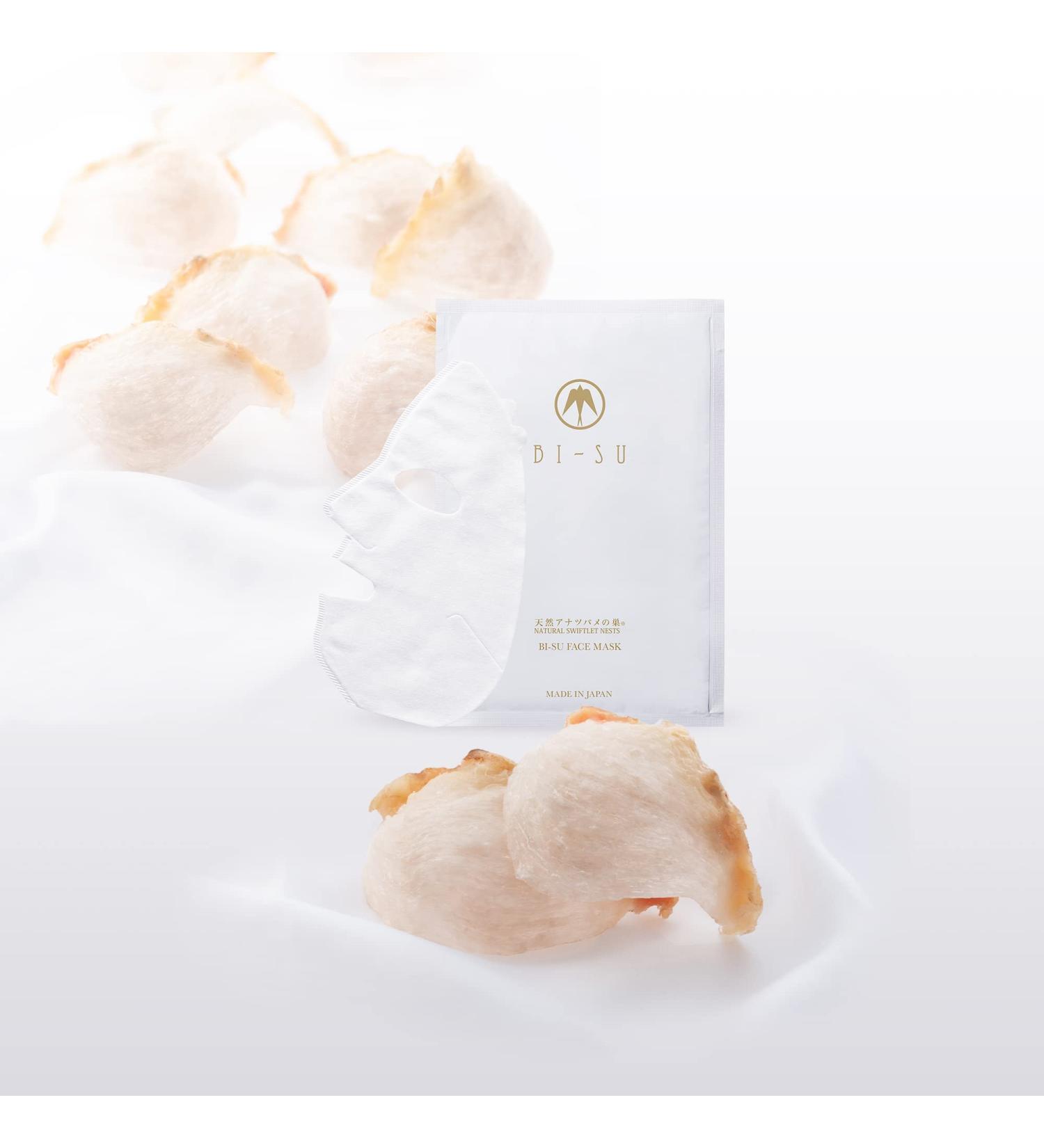 Buy Natural Face Masks - Swiftlet Nests Hyaluronic Acid & Collagen | Anti-Aging Skincare - 4 Sheets Damask Rose Scent - Buy Online on GoSupps.com