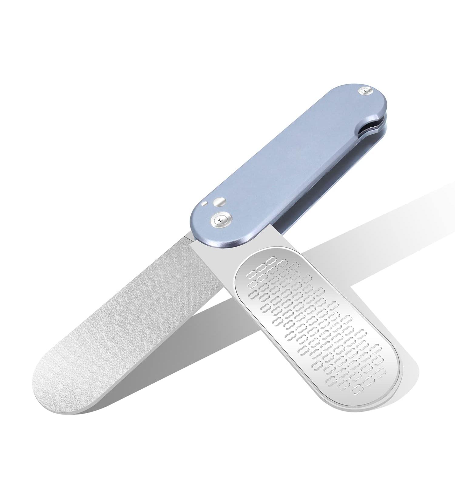 3 In 1 Foot File Callus Remover Foldable Pedicure Foot Rasp with 3 Sides Foot Scraper Shaving Cracked Heel Hard Dead Skin Remover to Remove Callus Corns Foot Smoother for Feet Care (Gray) - Buy Online on GoSupps.com
