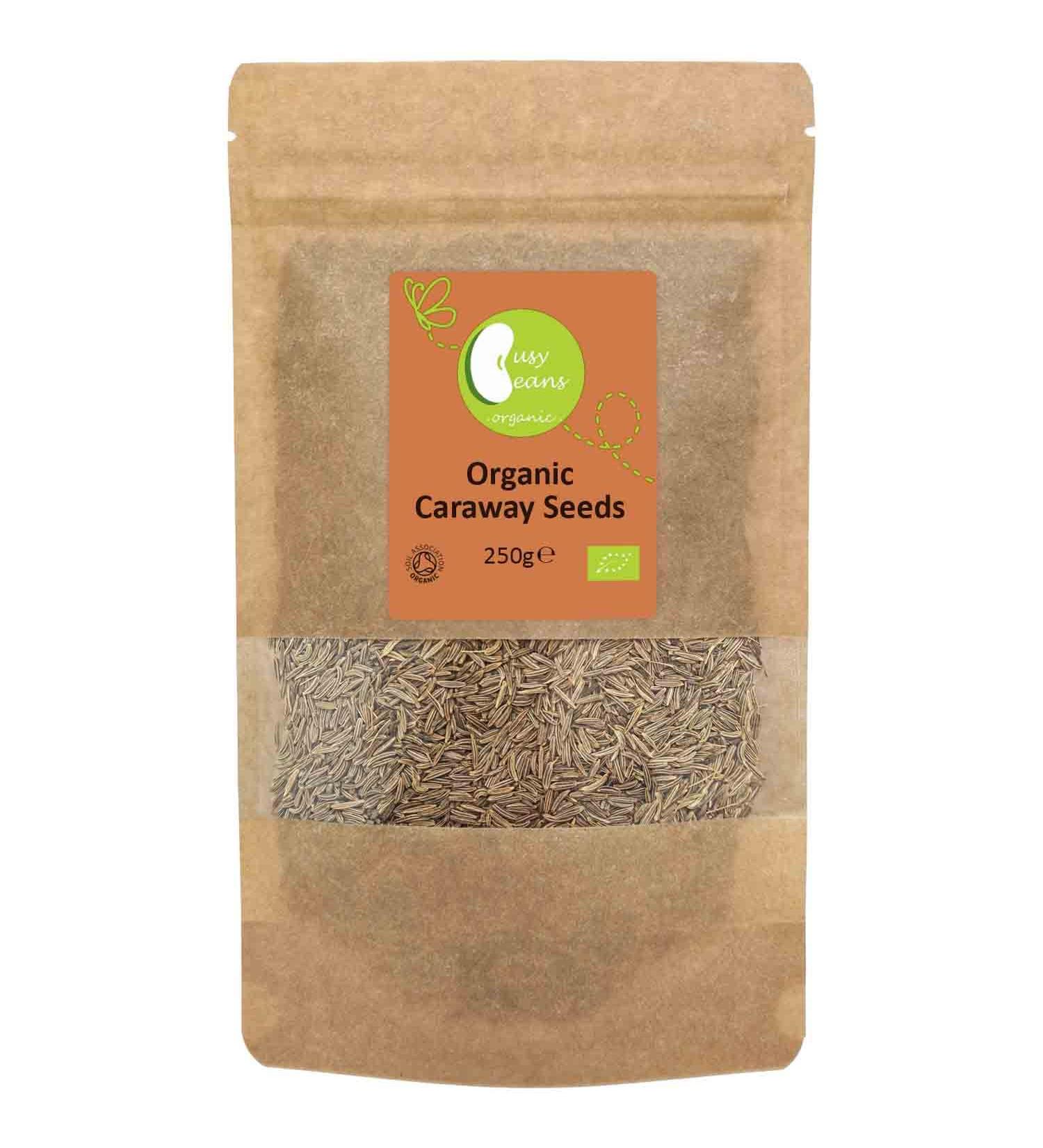 Certified Organic Caraway Seeds (250g) by Busy Beans Organic - Buy Now! - Buy Online on GoSupps.com