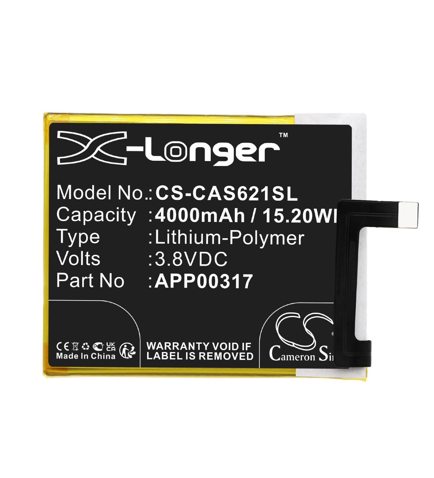 Buy CS Cameron Sino Battery for CAT S62 Pro - 4000mAh 15.20Wh OEM Part NO APP00317 | International Shipping Available - Buy Online on GoSupps.com