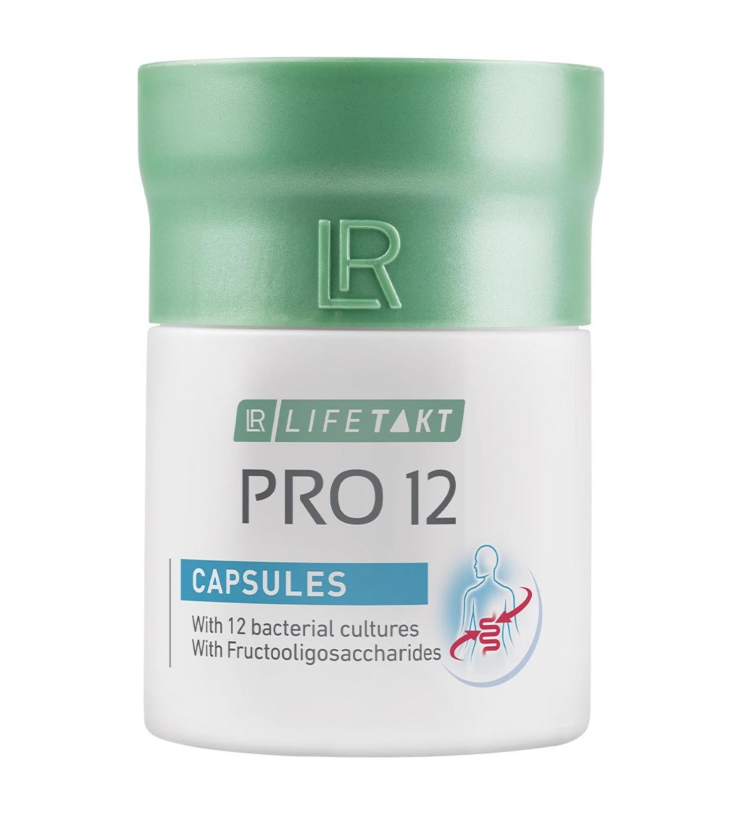 LR Pro12 Capsules - 30 Probiotic Bacterial Cultures (17g) for Optimal Gut Health - International Shipping Available - Buy Online on GoSupps.com