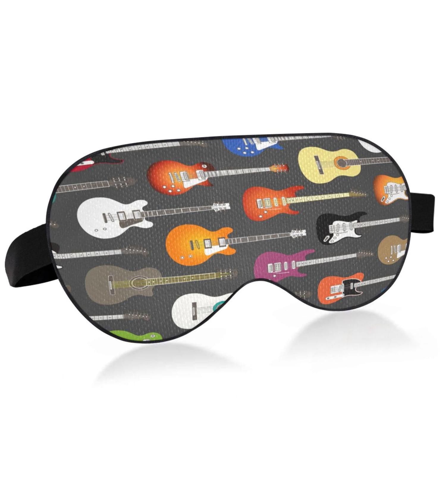 WELLDAY Colorful Guitars Sleep Mask - Soft Comfort Eye Shade Cover for Men Women - Adjustable Strap, Blockout Light - Buy Online on GoSupps.com